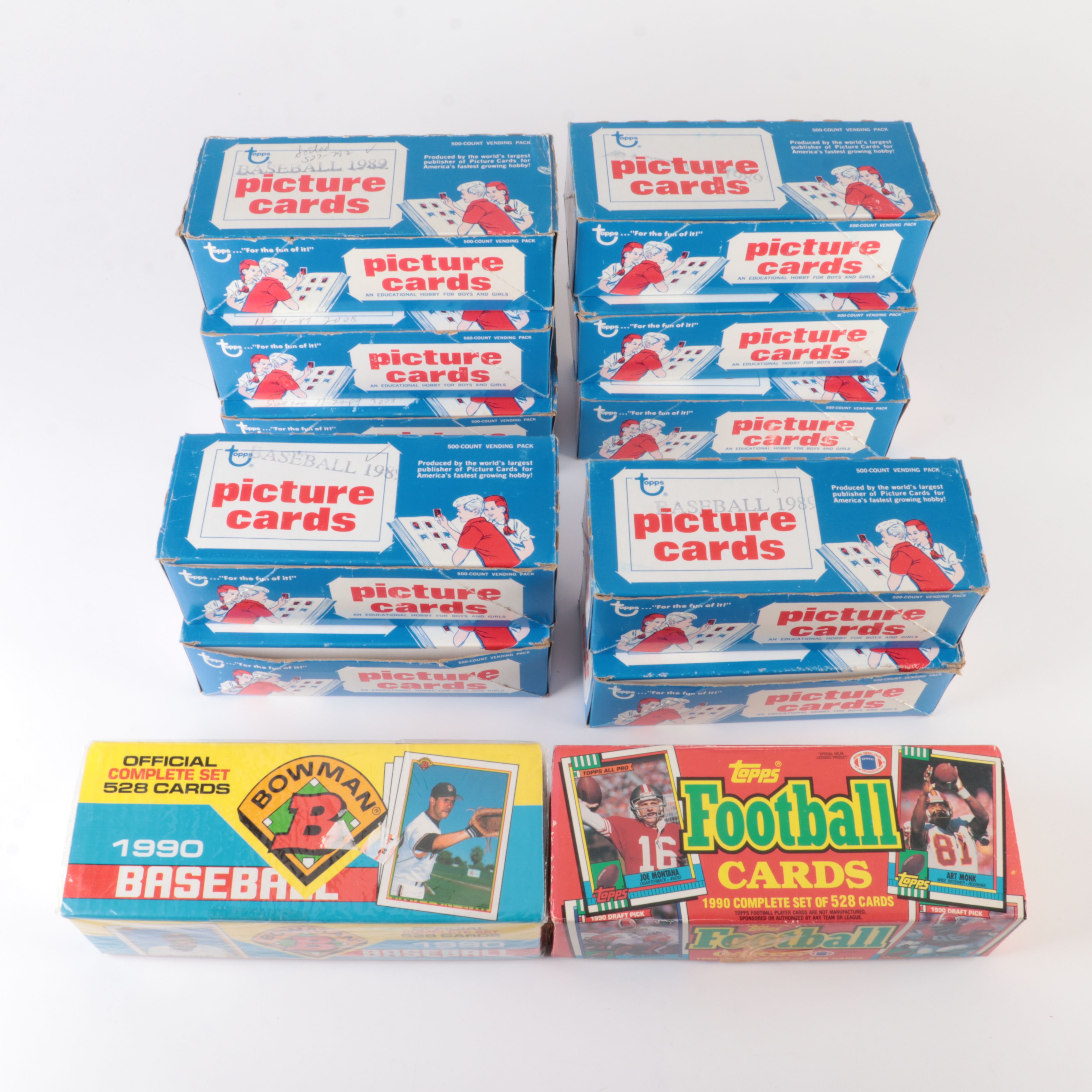 Ten 1989 Topps Baseball Card Vending Packs and More