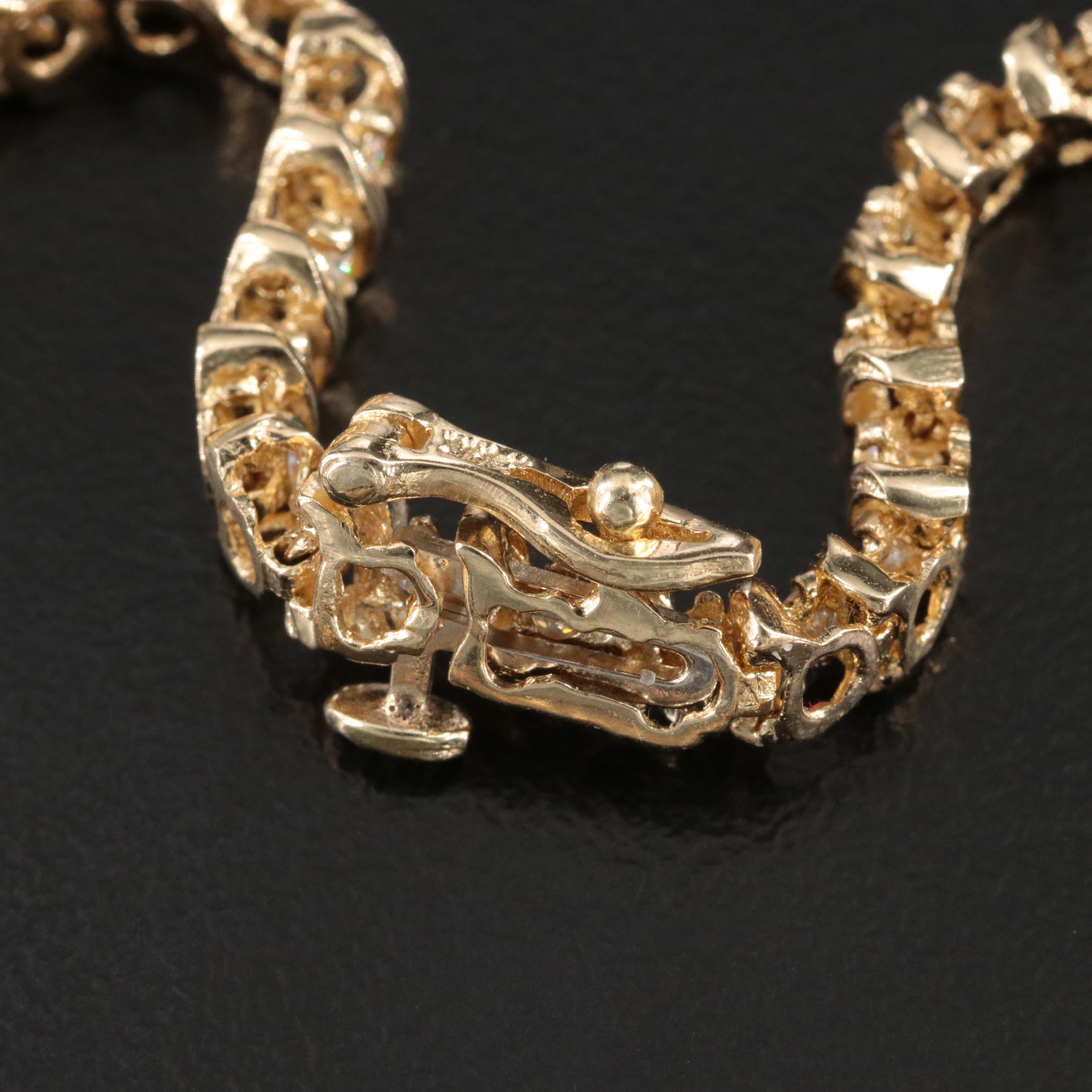 14K 1.08 CTW Diamond S-Link Bracelet