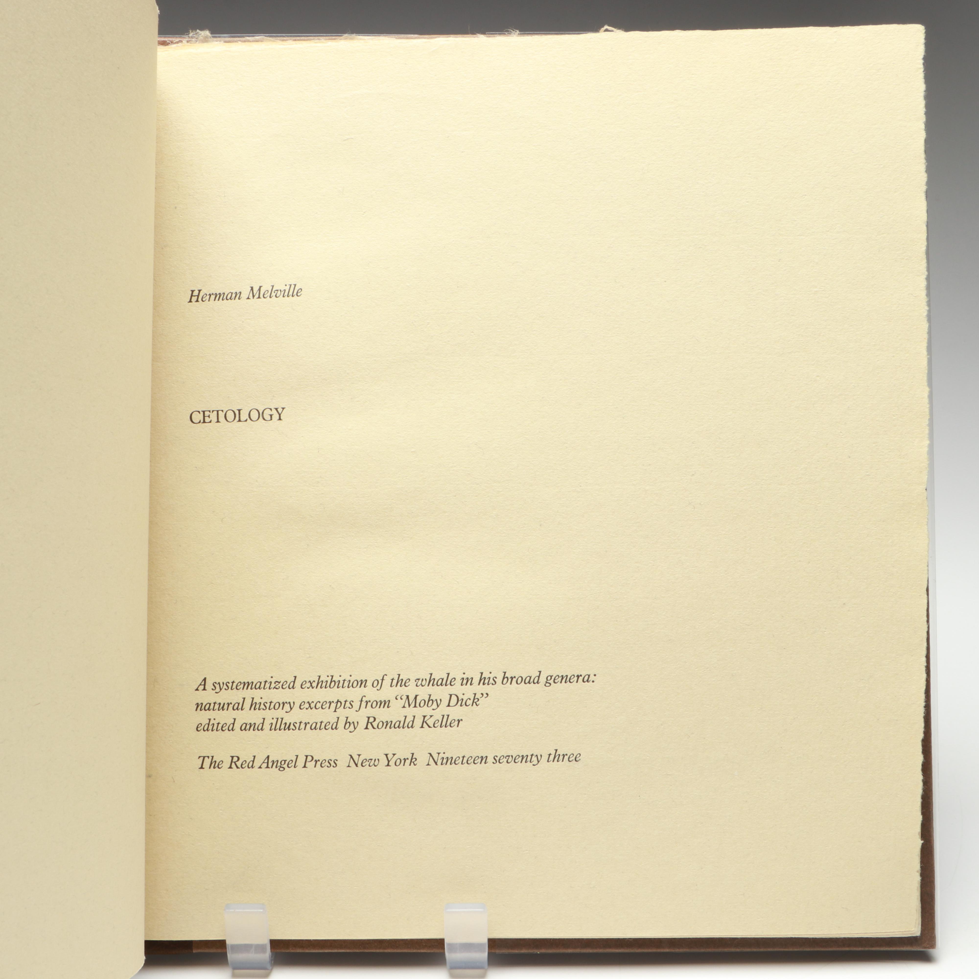 Limited Edition "Cetology" by Herman Melville, 1973