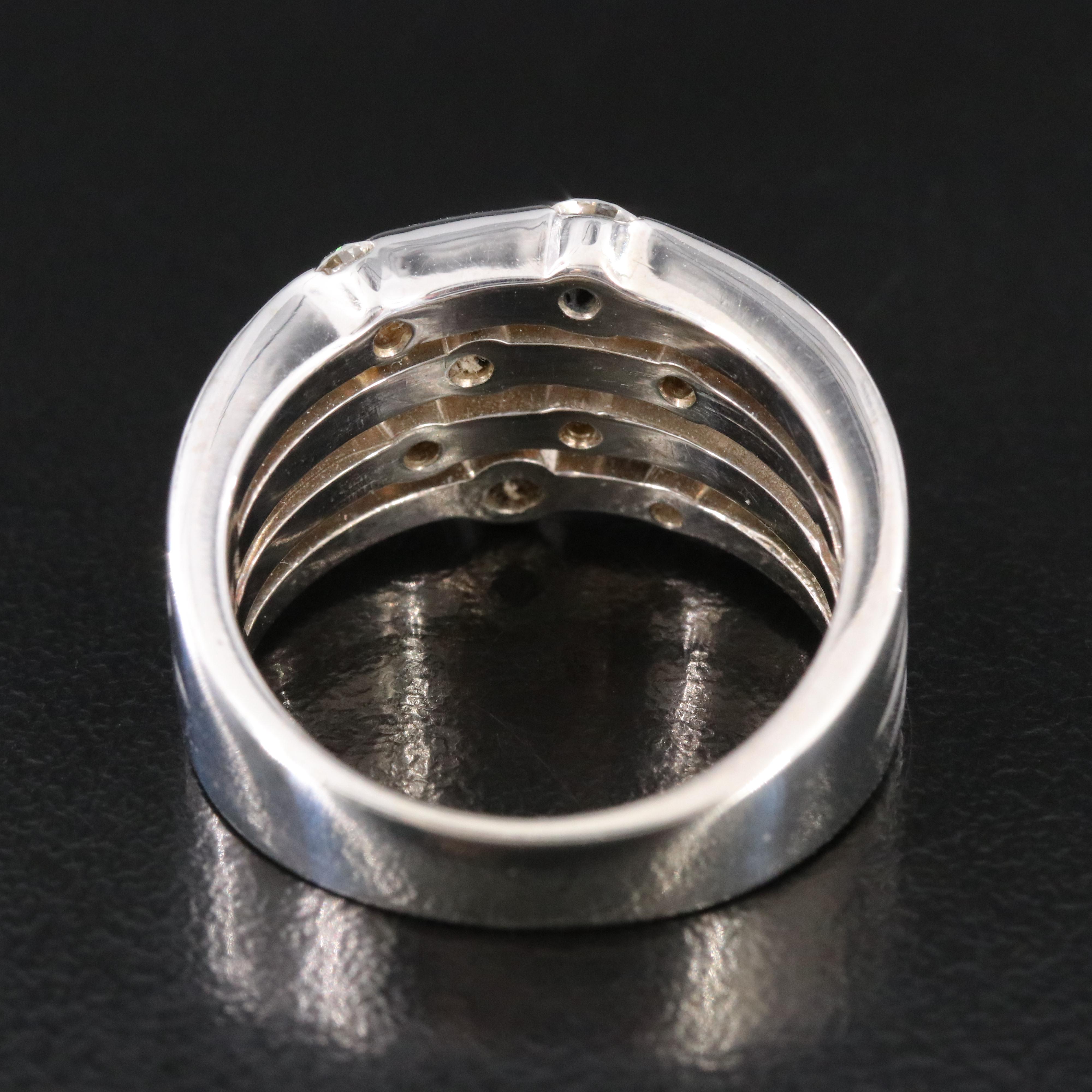 14K 0.78 CTW Diamond Layered Ring