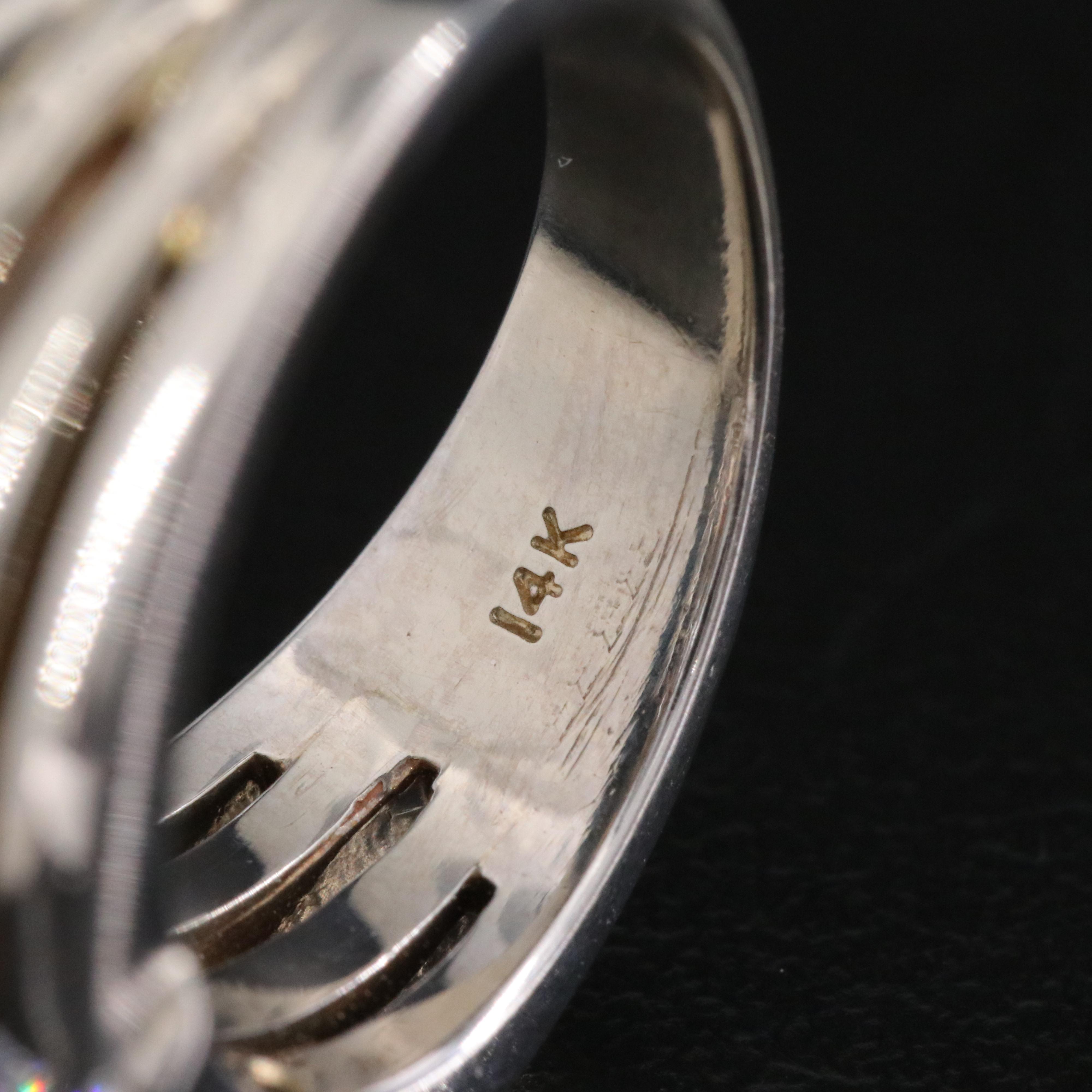 14K 0.78 CTW Diamond Layered Ring