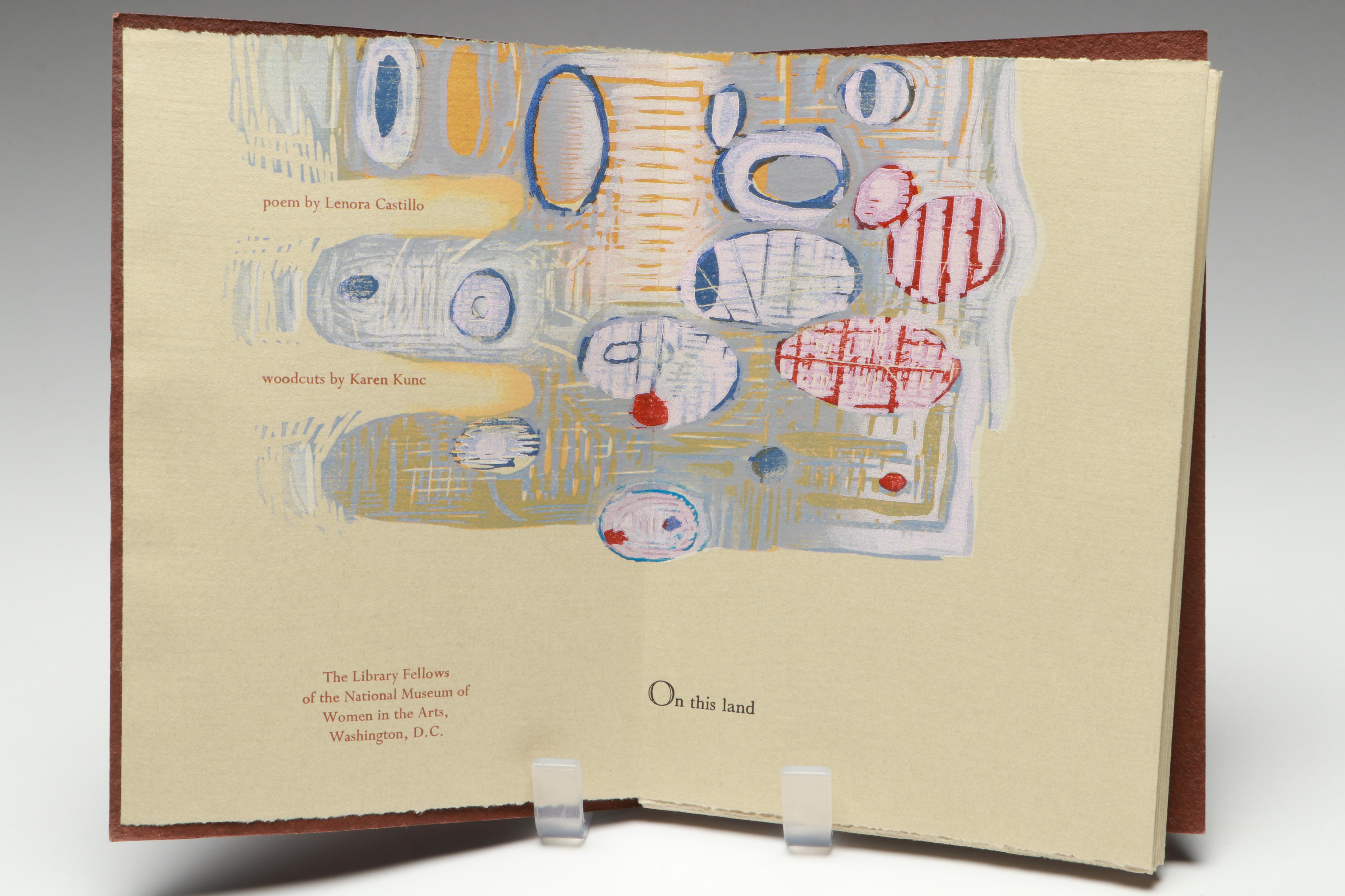 Signed Karen Kunc Illustrated "On This Land" by Lenora Castillo, 1996