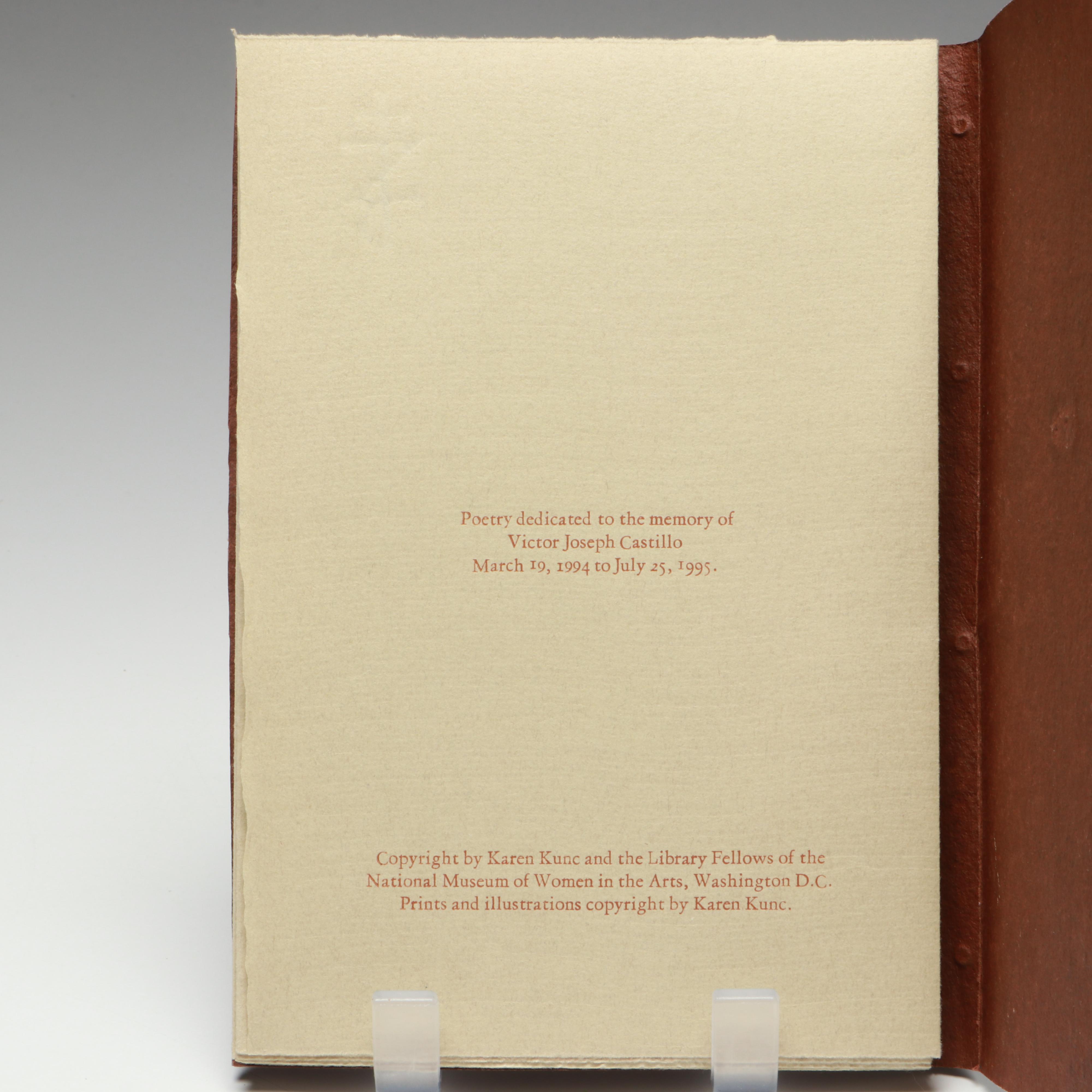 Signed Karen Kunc Illustrated "On This Land" by Lenora Castillo, 1996