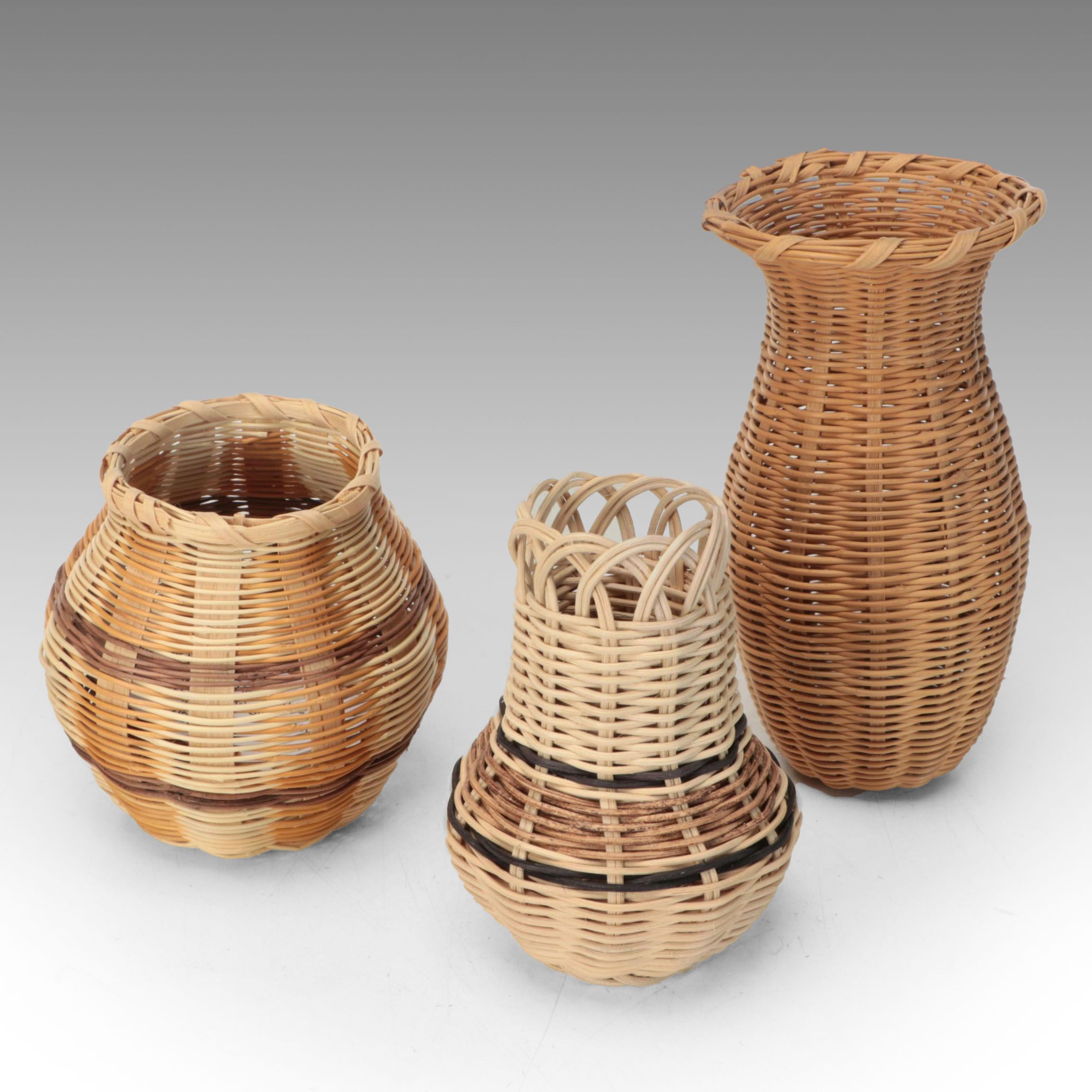 Cherokee Artisan Crafted Honeysuckle and Other Natural Material Baskets