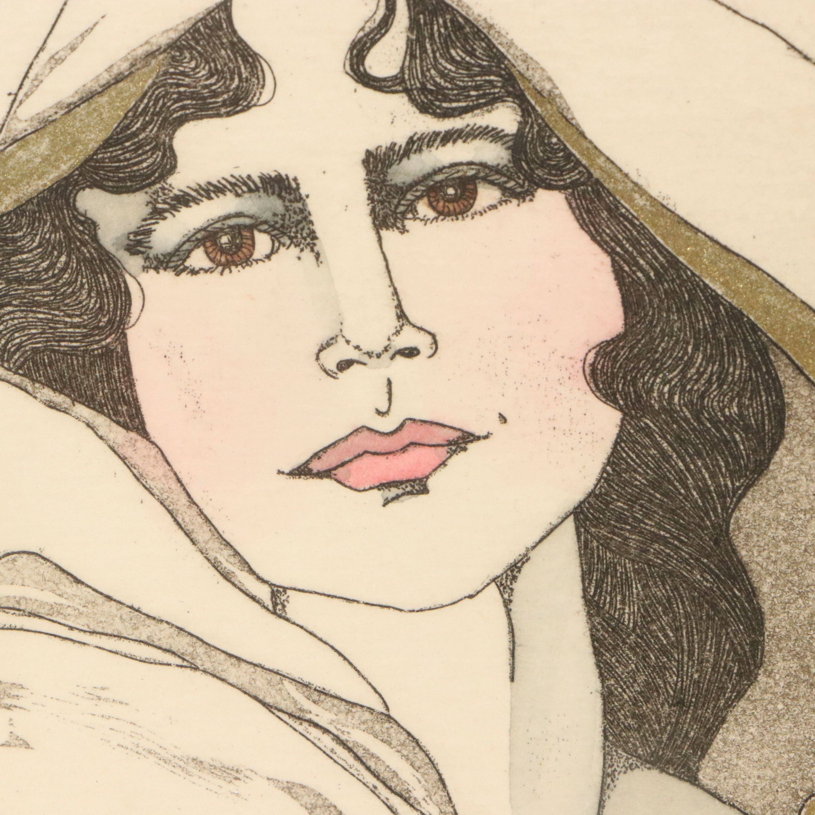 Dawn Marie Hand-Colored Etching "Let Tomorrow Be"