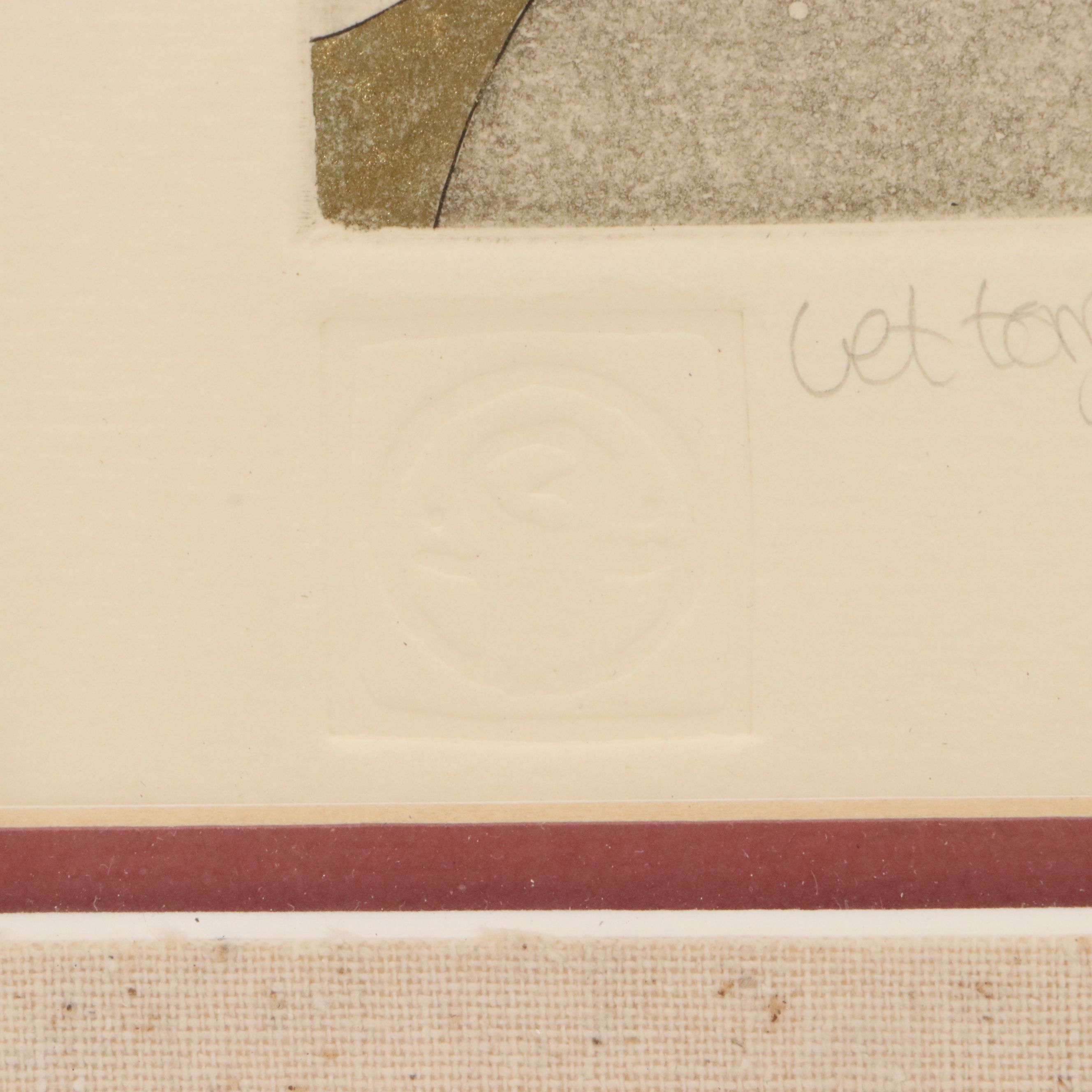 Dawn Marie Hand-Colored Etching "Let Tomorrow Be"