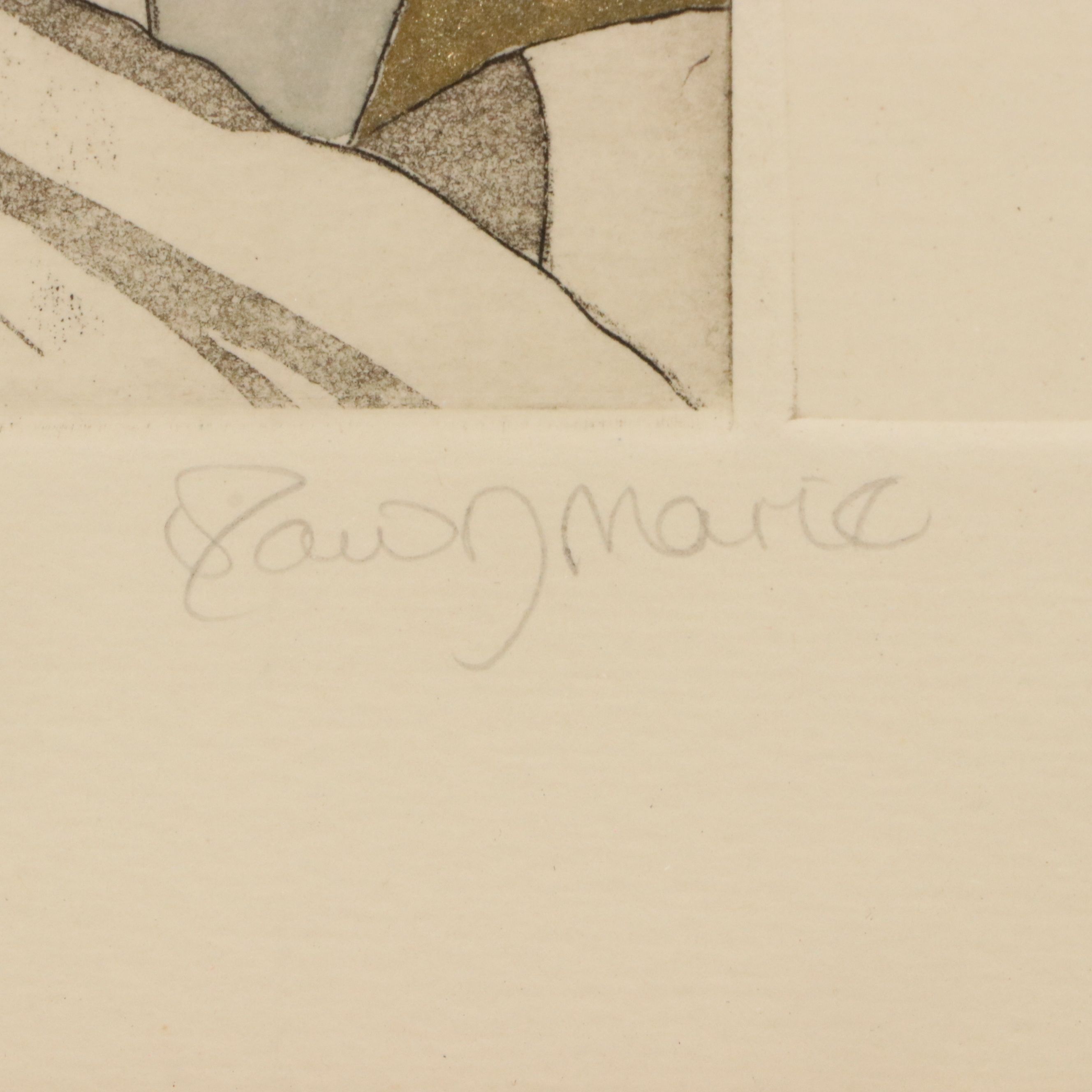 Dawn Marie Hand-Colored Etching "Let Tomorrow Be"