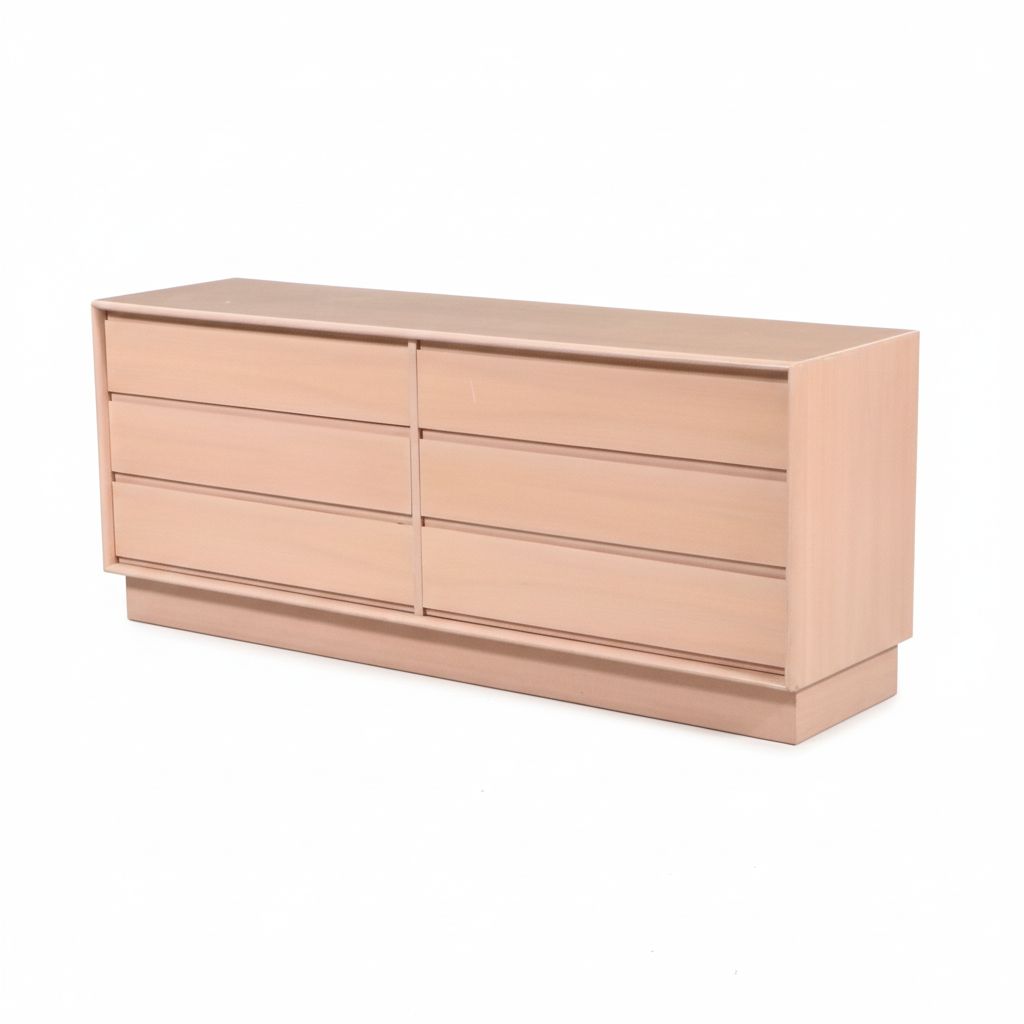 Mid Century Modern Style Blonde Wood Chest of Drawers