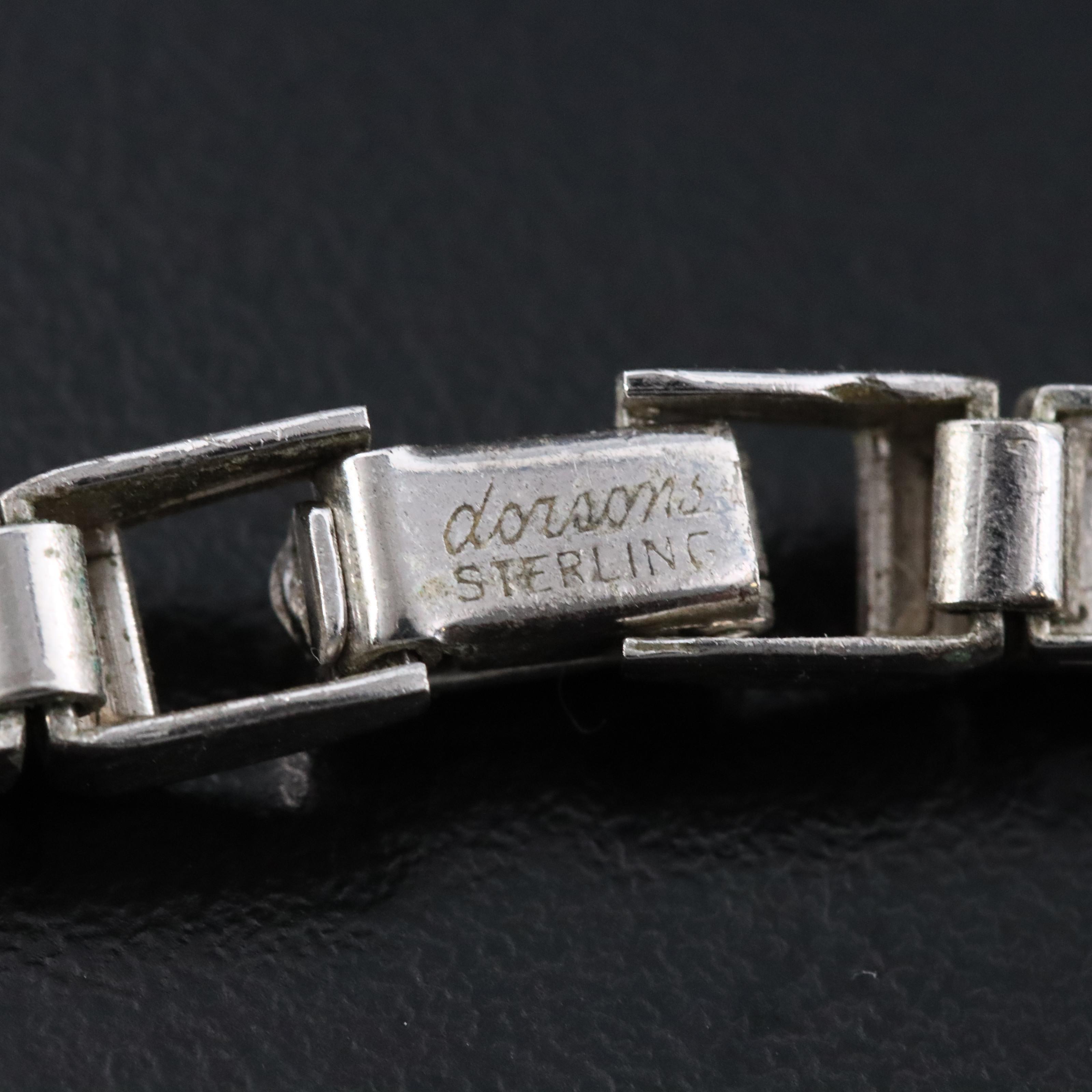 Vintage Sterling Rhinestone Necklace