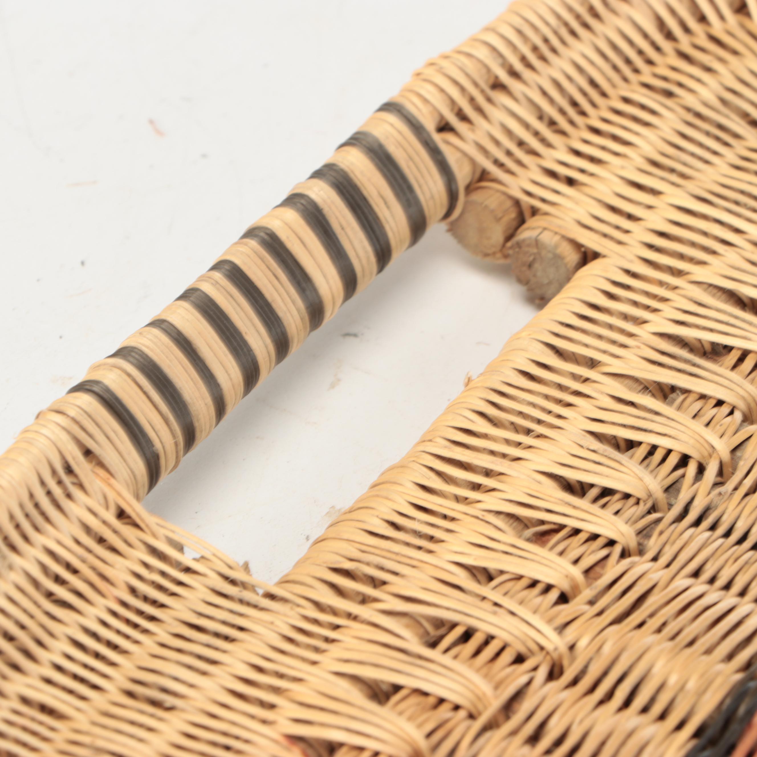 Zambian Lozi Peoples Woven Makenge Fiber Bowl with Basketry Tray