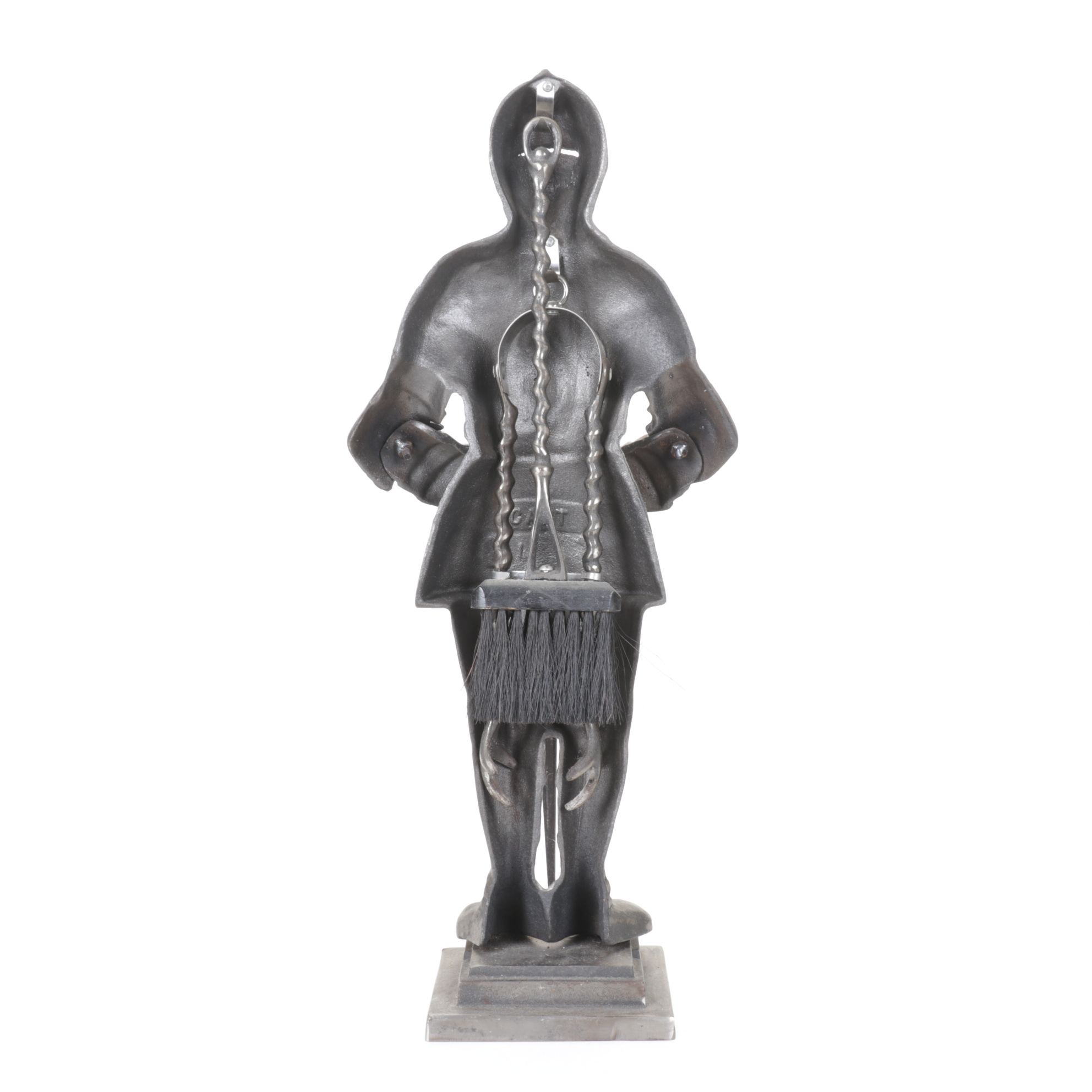 Cast Aluminum Medieval Knight Fireplace Tool Set