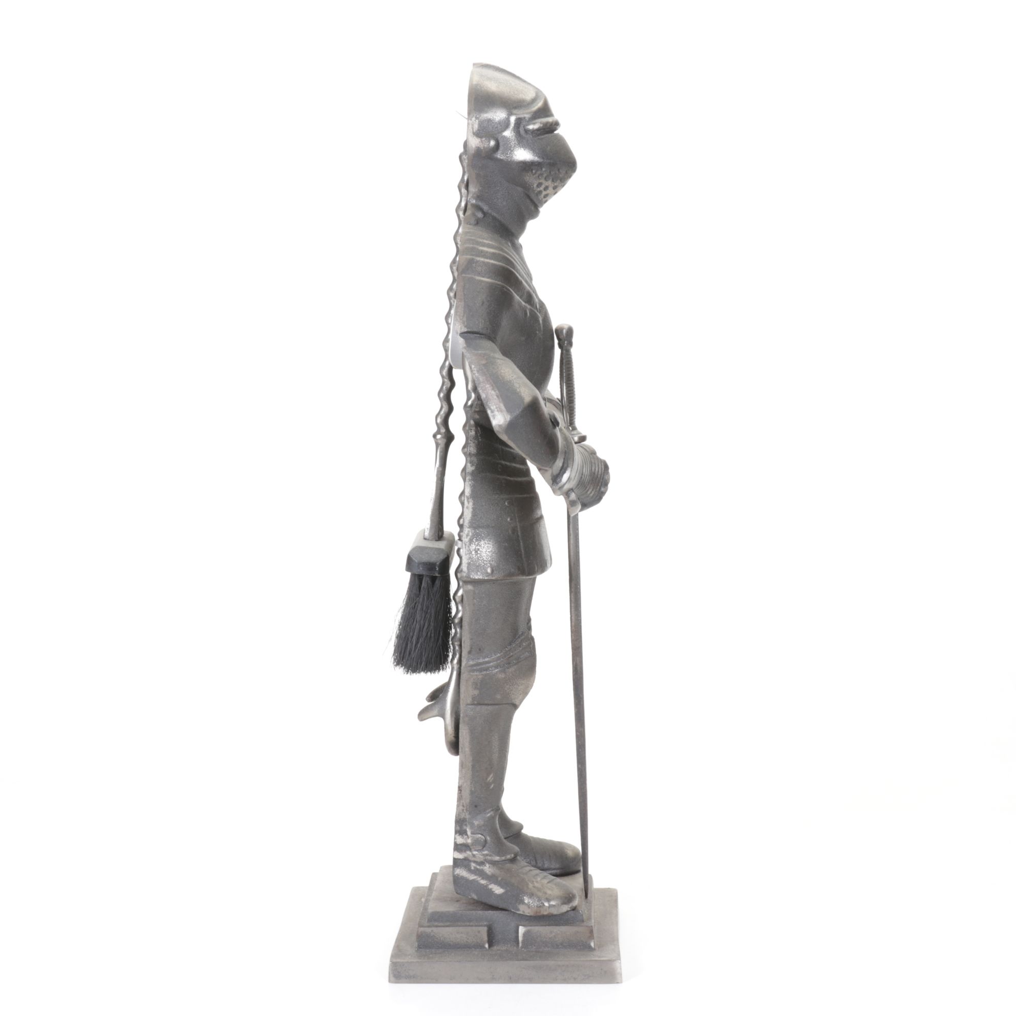 Cast Aluminum Medieval Knight Fireplace Tool Set