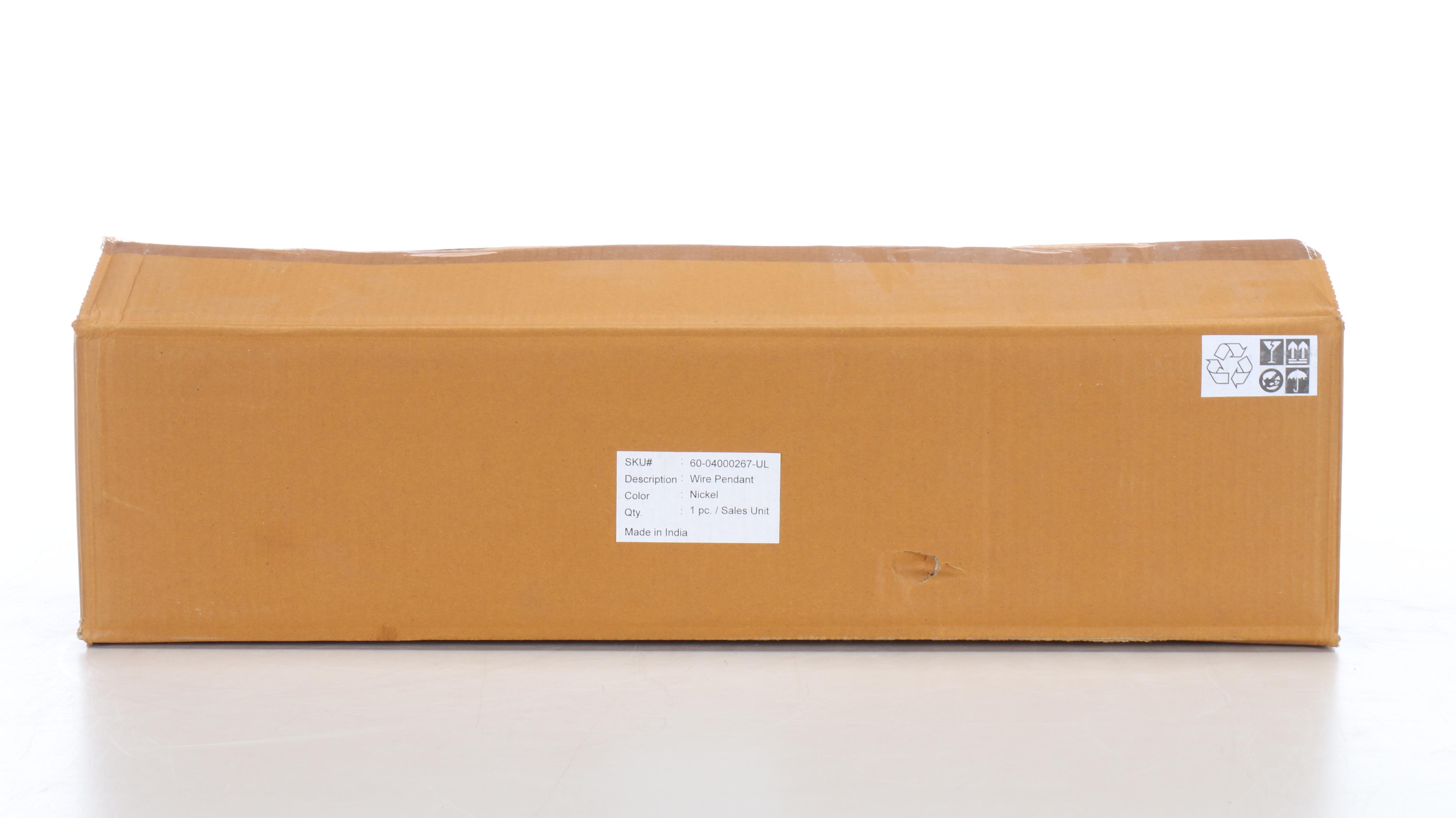 3 Sarreid Ltd. Contemporary Silver Brushed Wire Pendant Lights