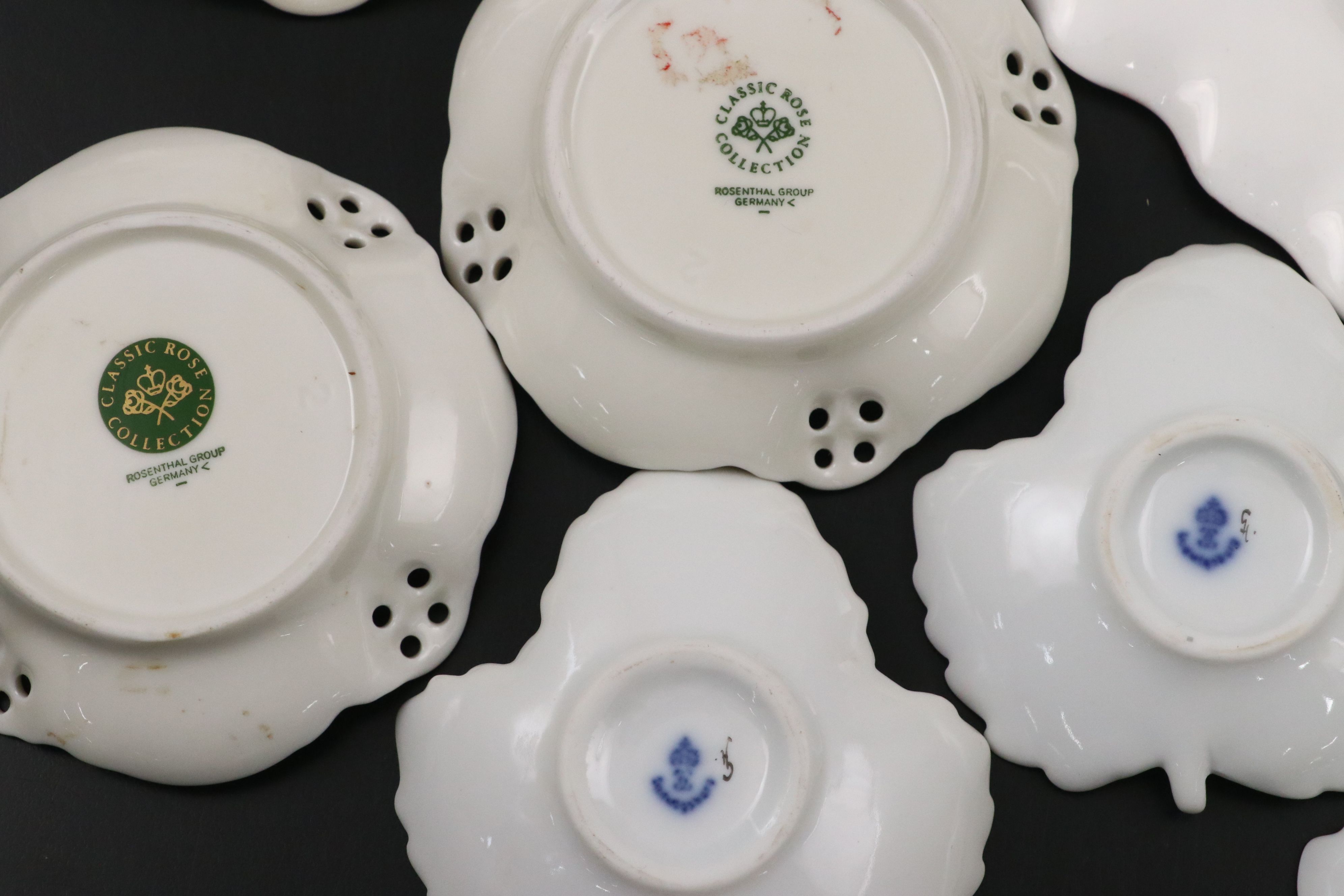 Ludwigsburger Floral Porcelain Vase and Plate with Other Floral Tableware