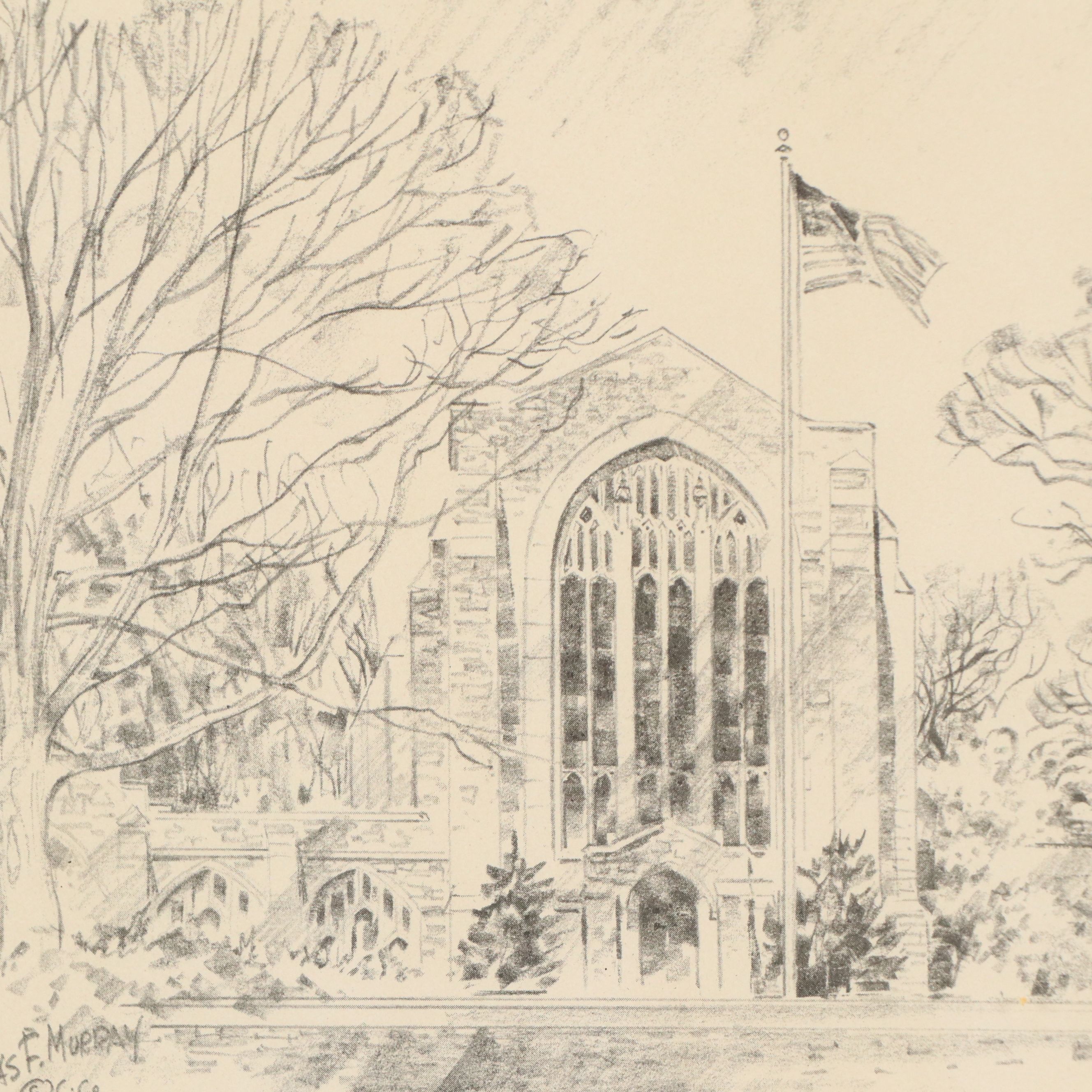 After Jas Murray Halftone "Washington Memorial Chapel," Mid-Late 20th Century