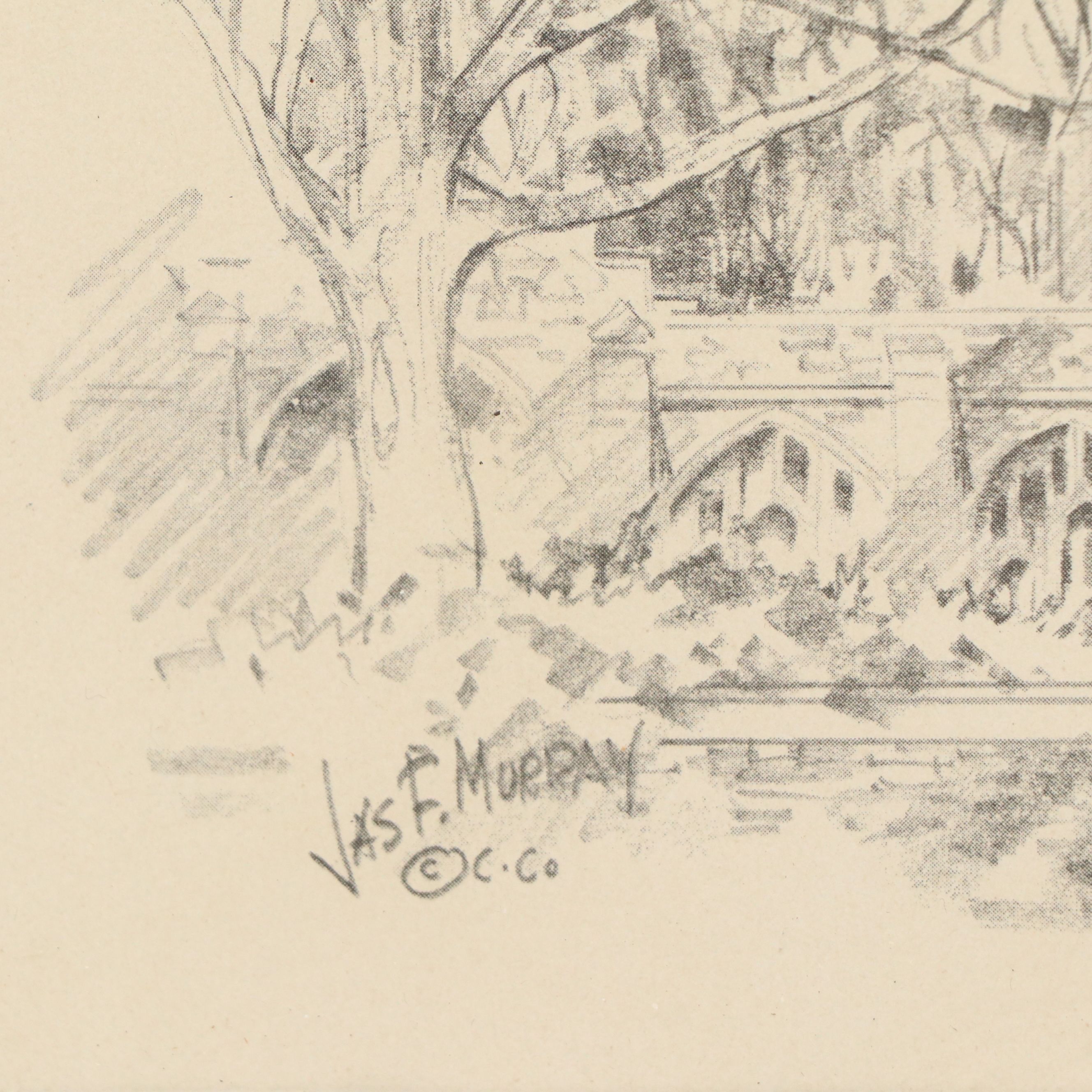 After Jas Murray Halftone "Washington Memorial Chapel," Mid-Late 20th Century