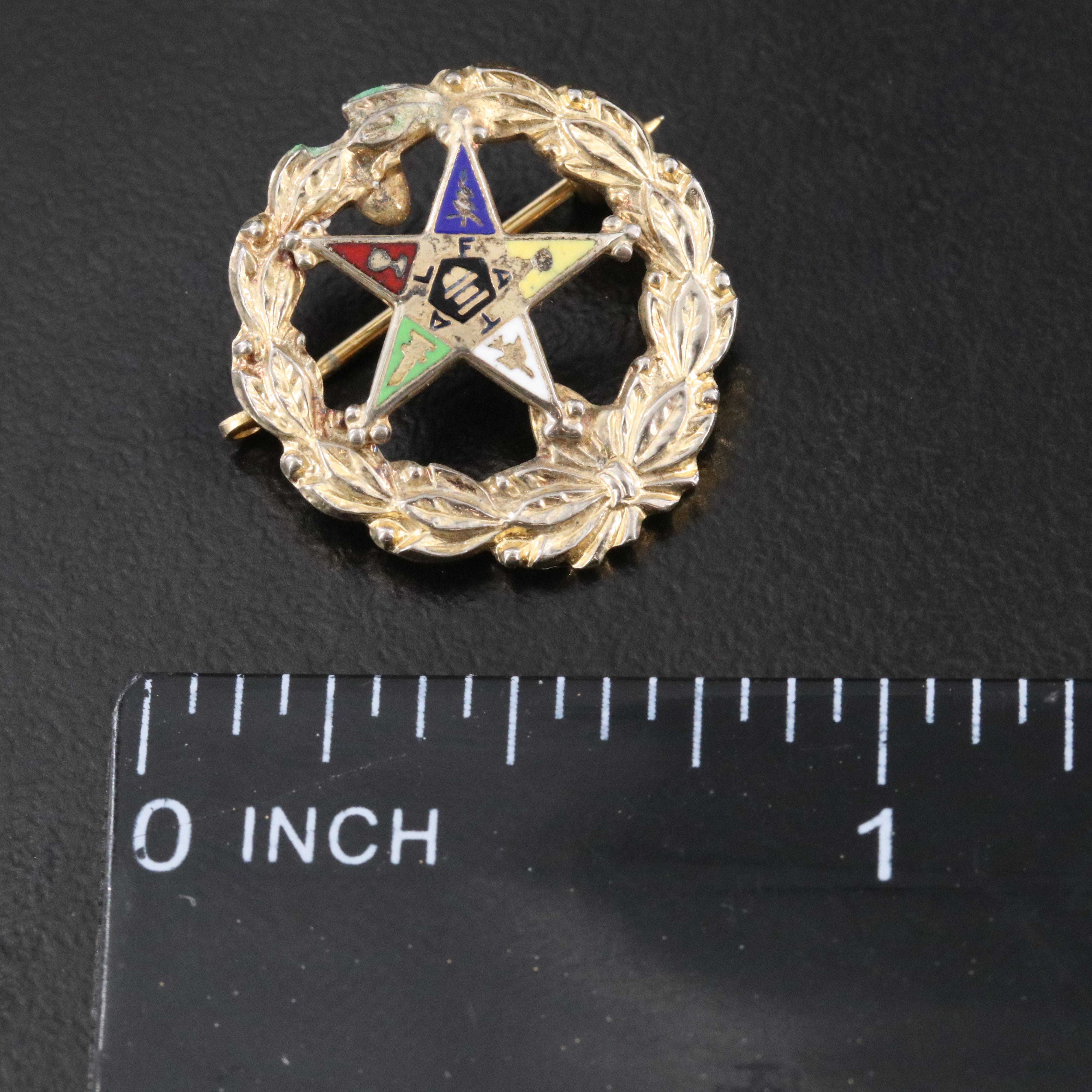 Order of the Eastern Star 10K Sterling Enamel Pins