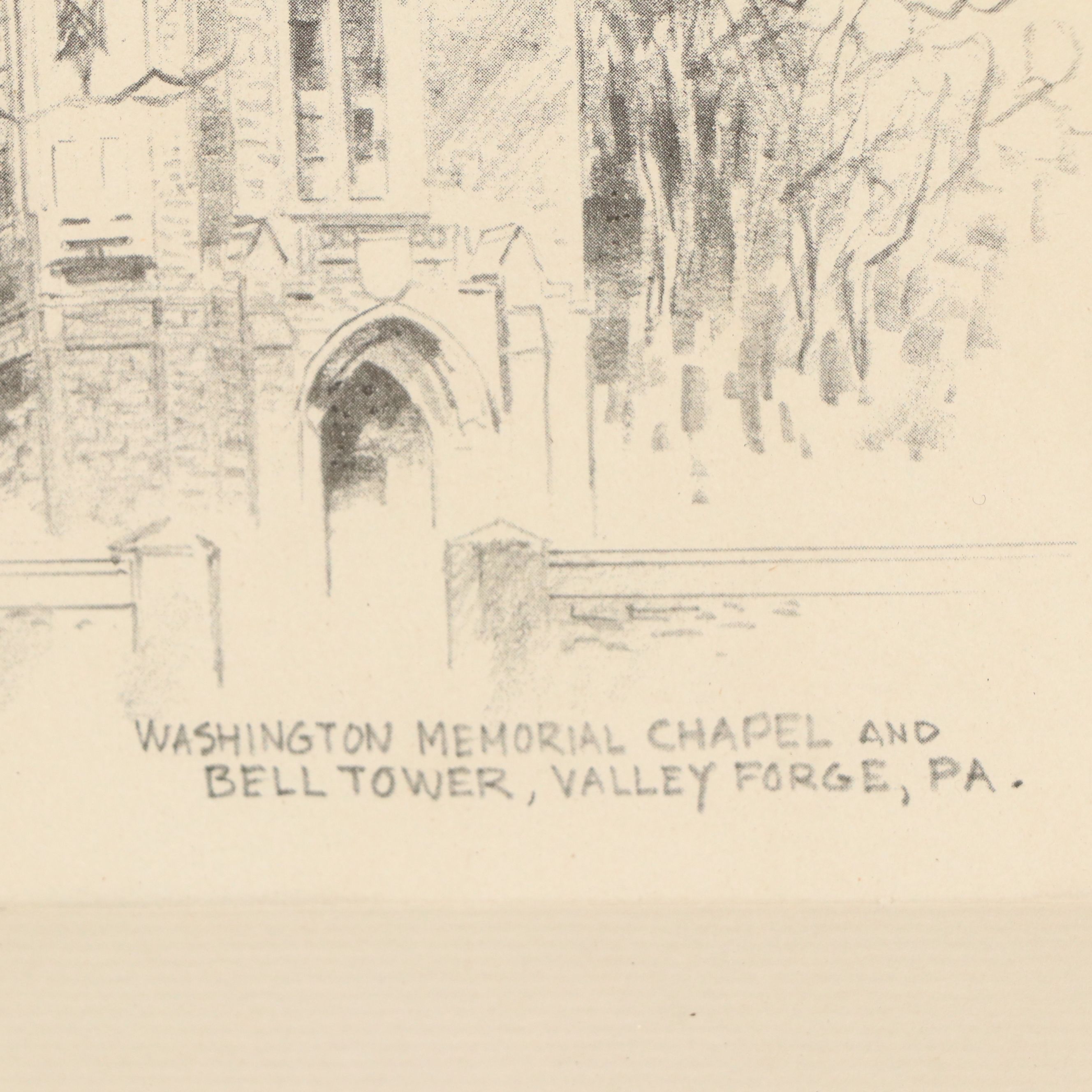 After Jas Murray Halftone "Washington Memorial Chapel," Mid-Late 20th Century