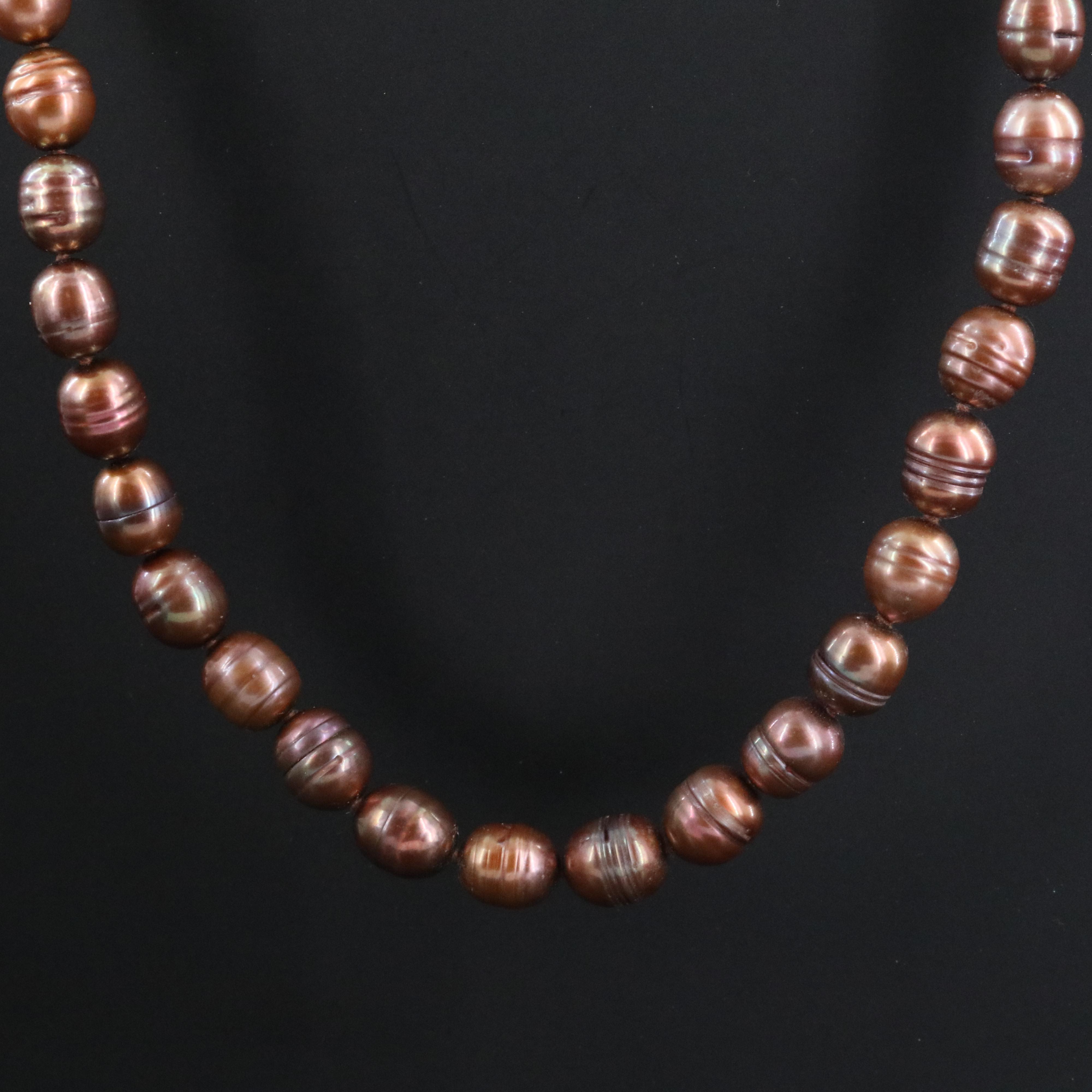 Pearl Necklace with Sterling Clasp