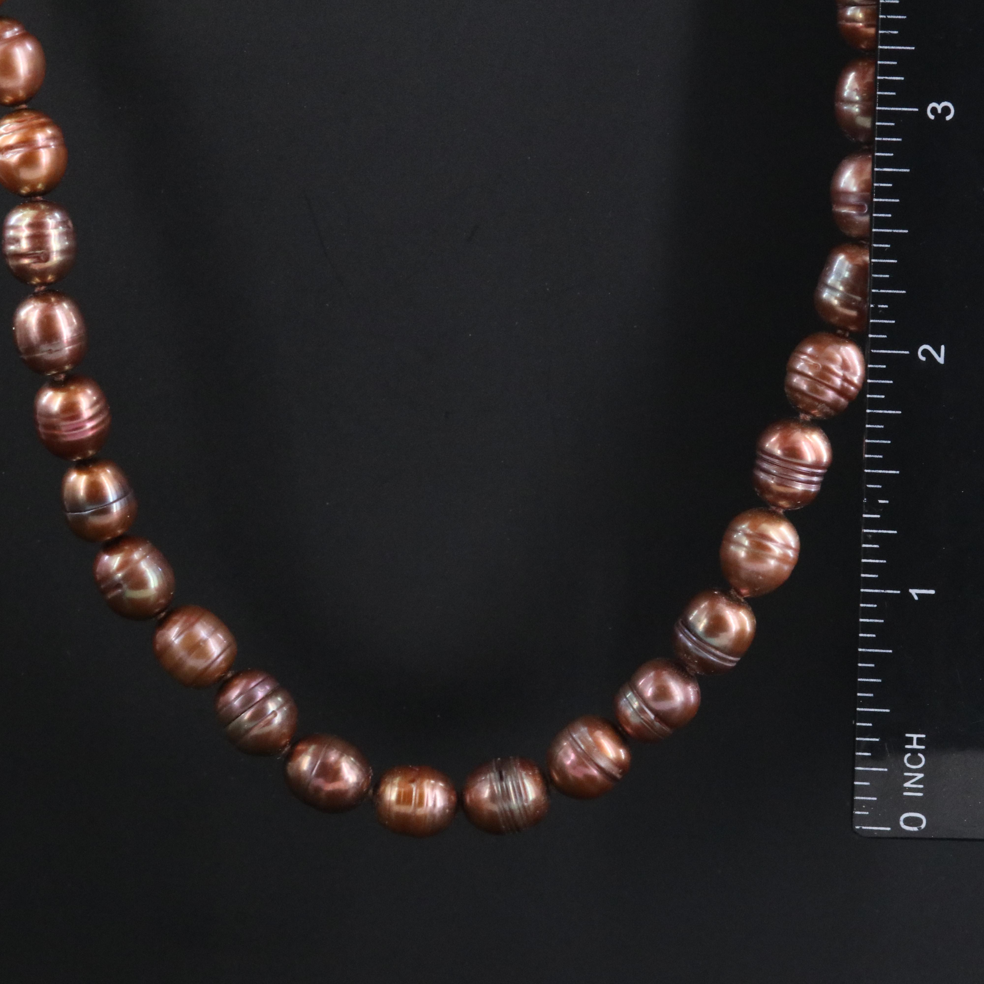 Pearl Necklace with Sterling Clasp