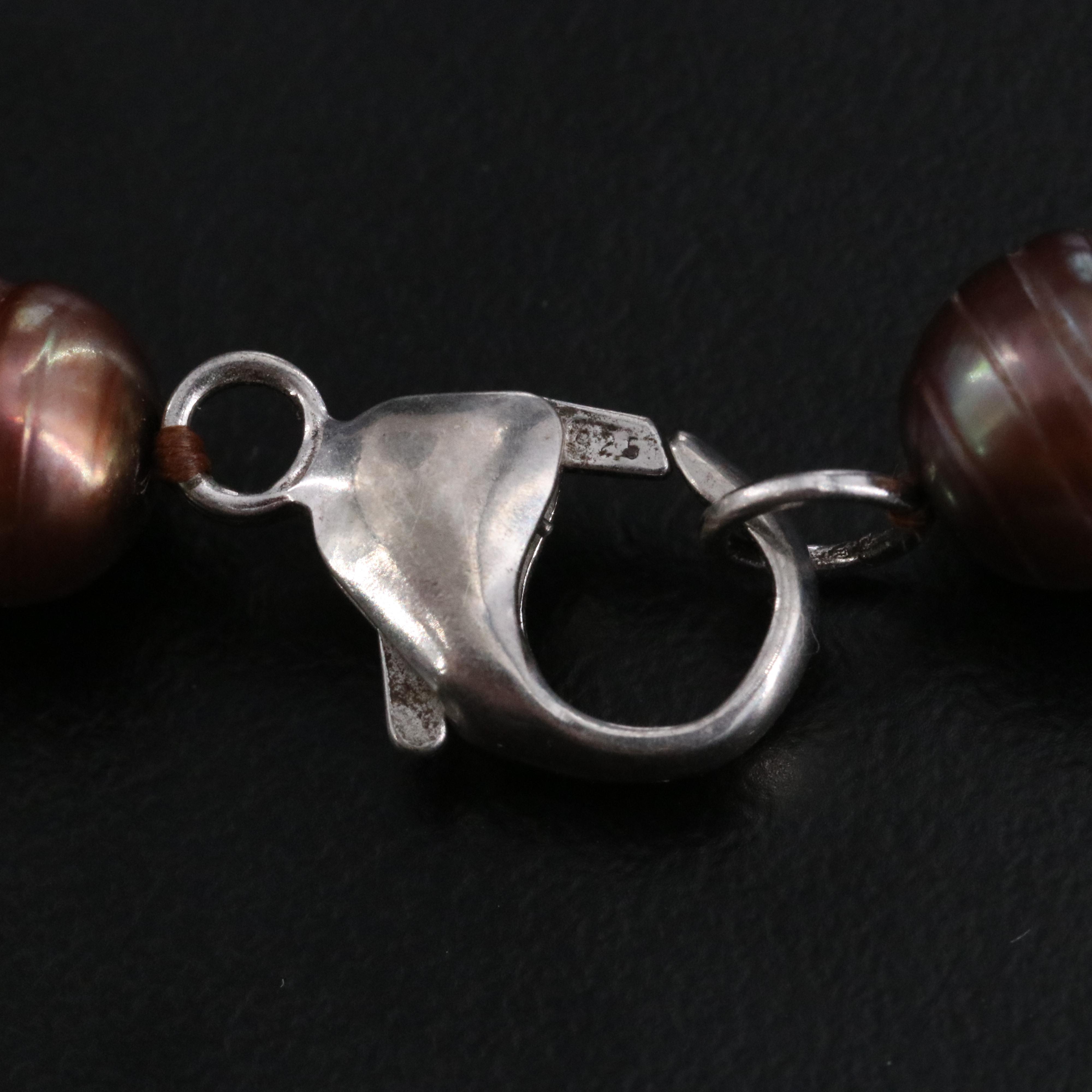 Pearl Necklace with Sterling Clasp