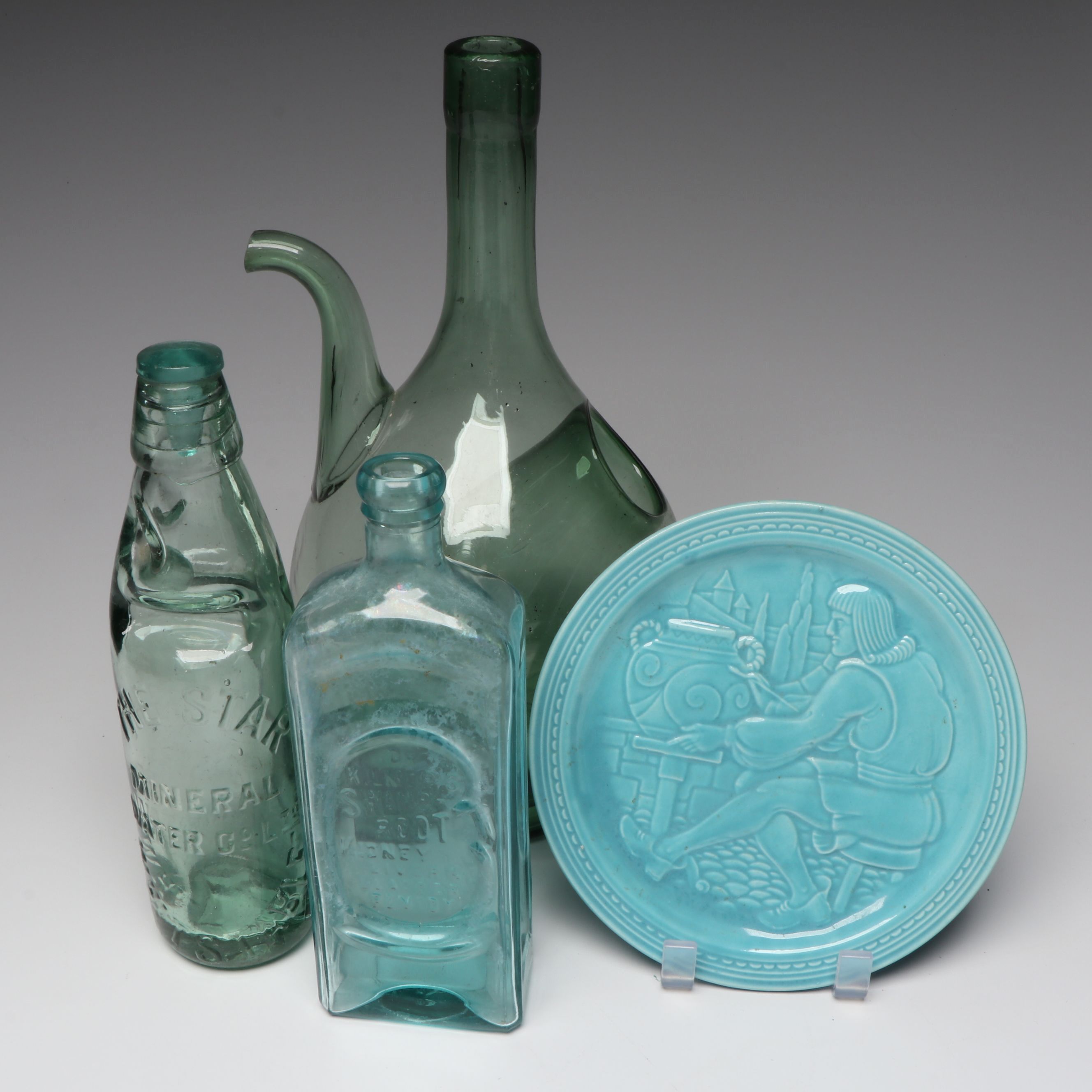 Homer Laughlin "American Potter" Plate, Handblown Glass Wine Decanter and More