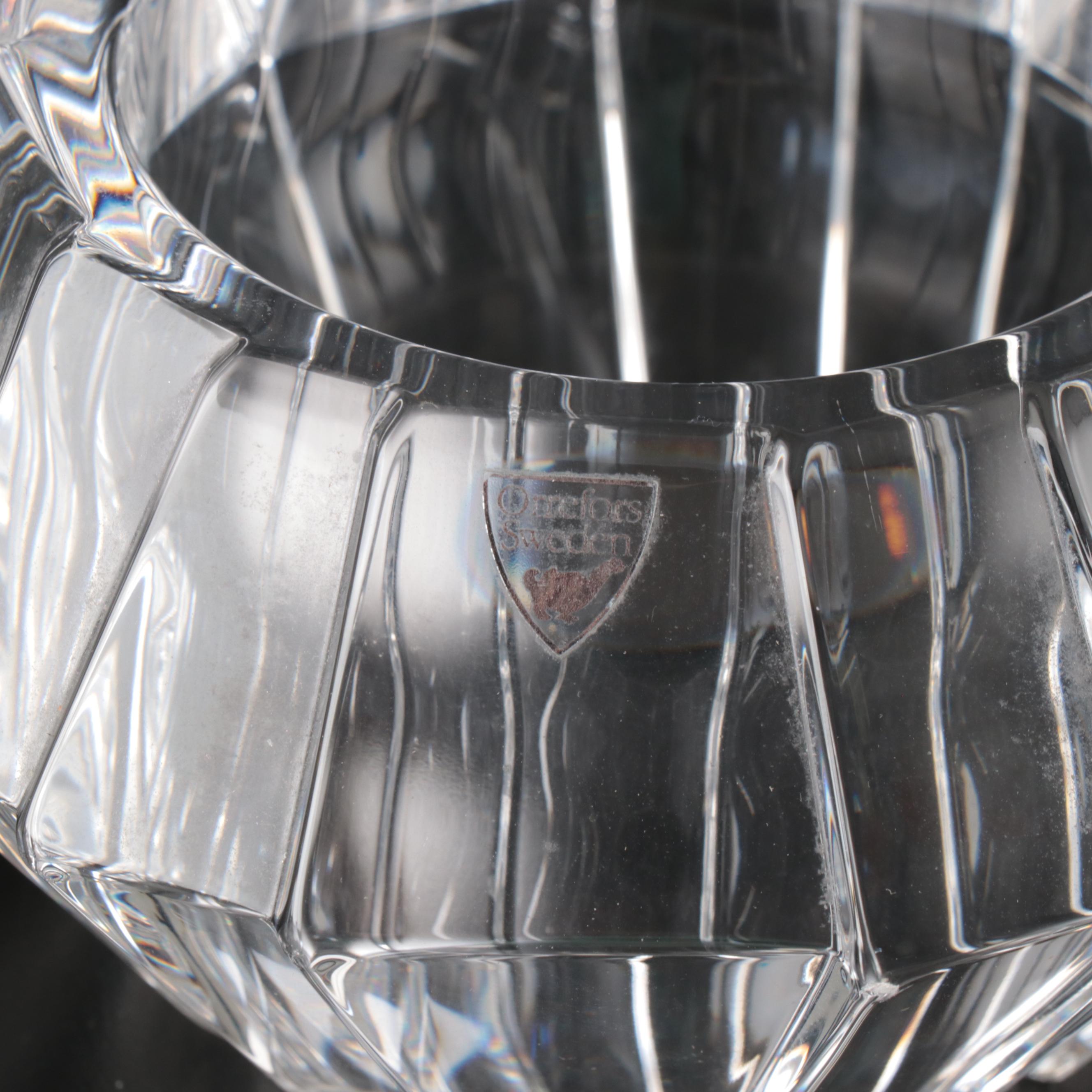 Orrefors "Fleur," "Orion," and "Sigma" Crystal Glassware