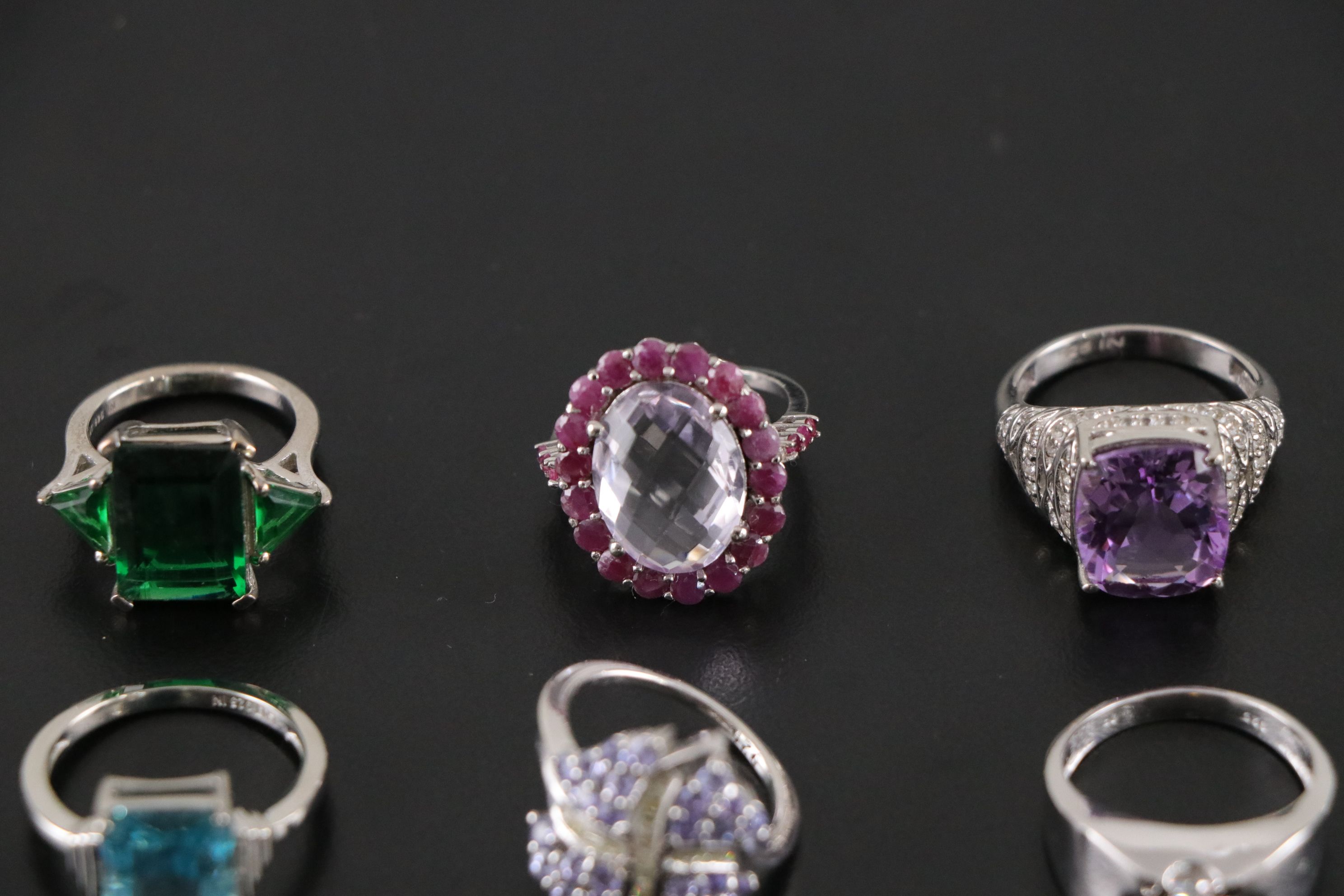 14 Assorted Sterling Silver Rings, Necklaces and Earrings