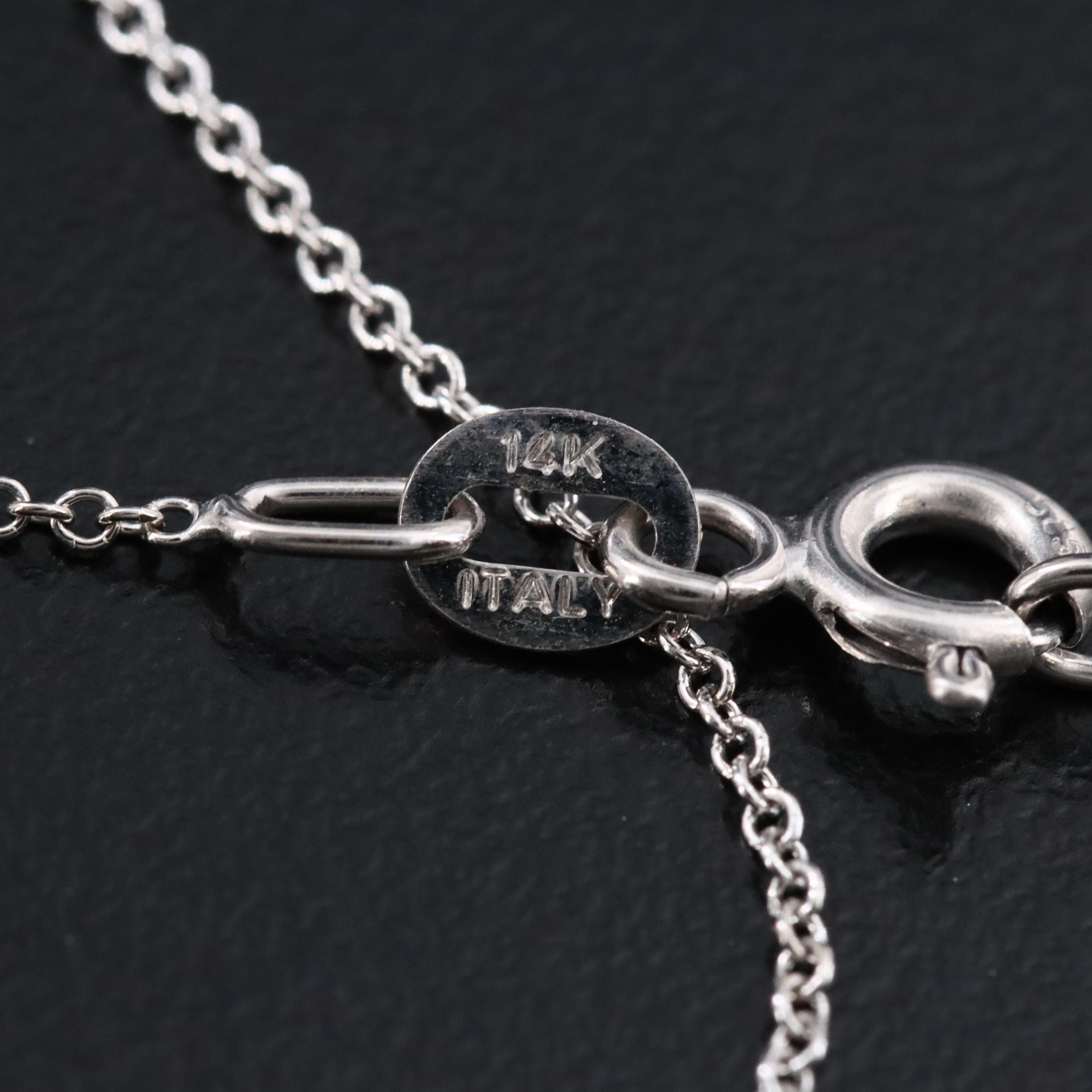 14K 7.04 CT Lab Grown Diamond Solitaire Necklace with IGI Report