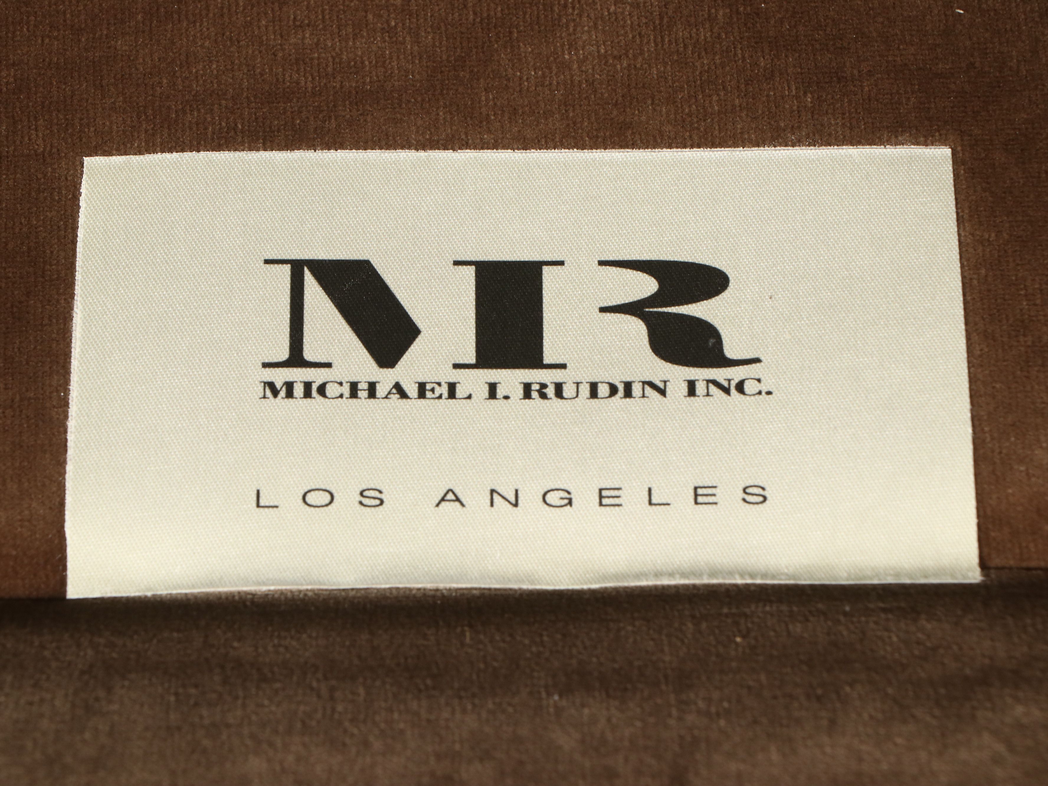 Michael I. Rudin Custom Los Angeles Club Chair and Matching Ottoman