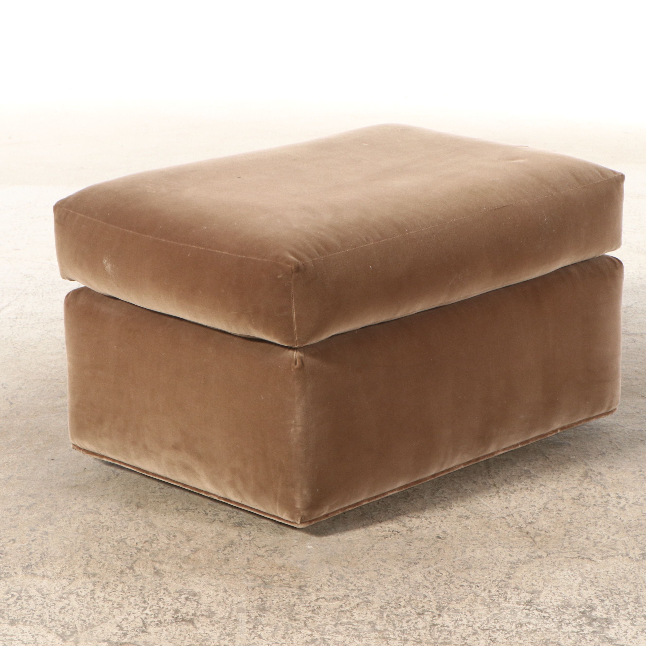 Michael I. Rudin Custom Los Angeles Club Chair and Matching Ottoman