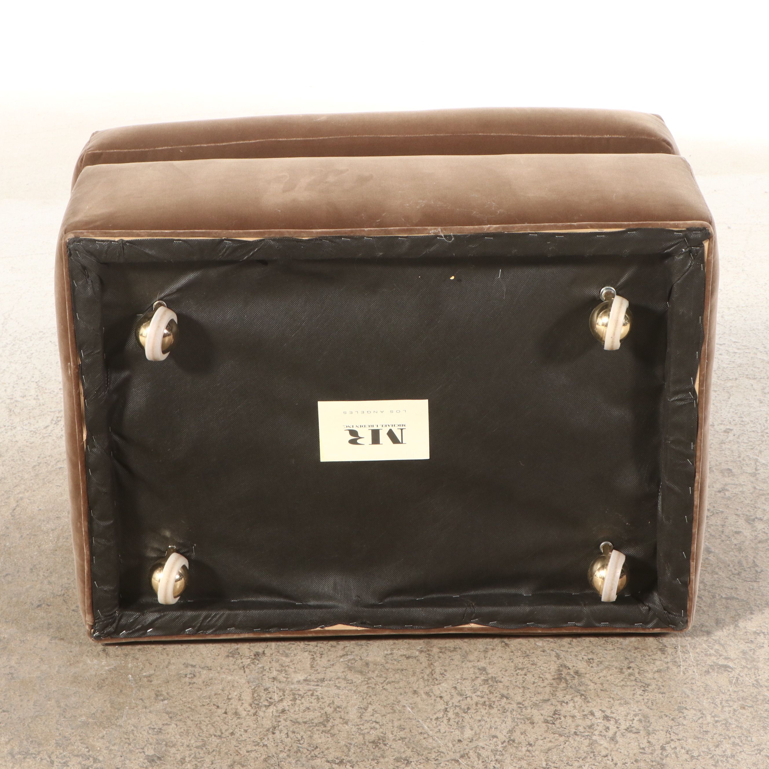 Michael I. Rudin Custom Los Angeles Club Chair and Matching Ottoman