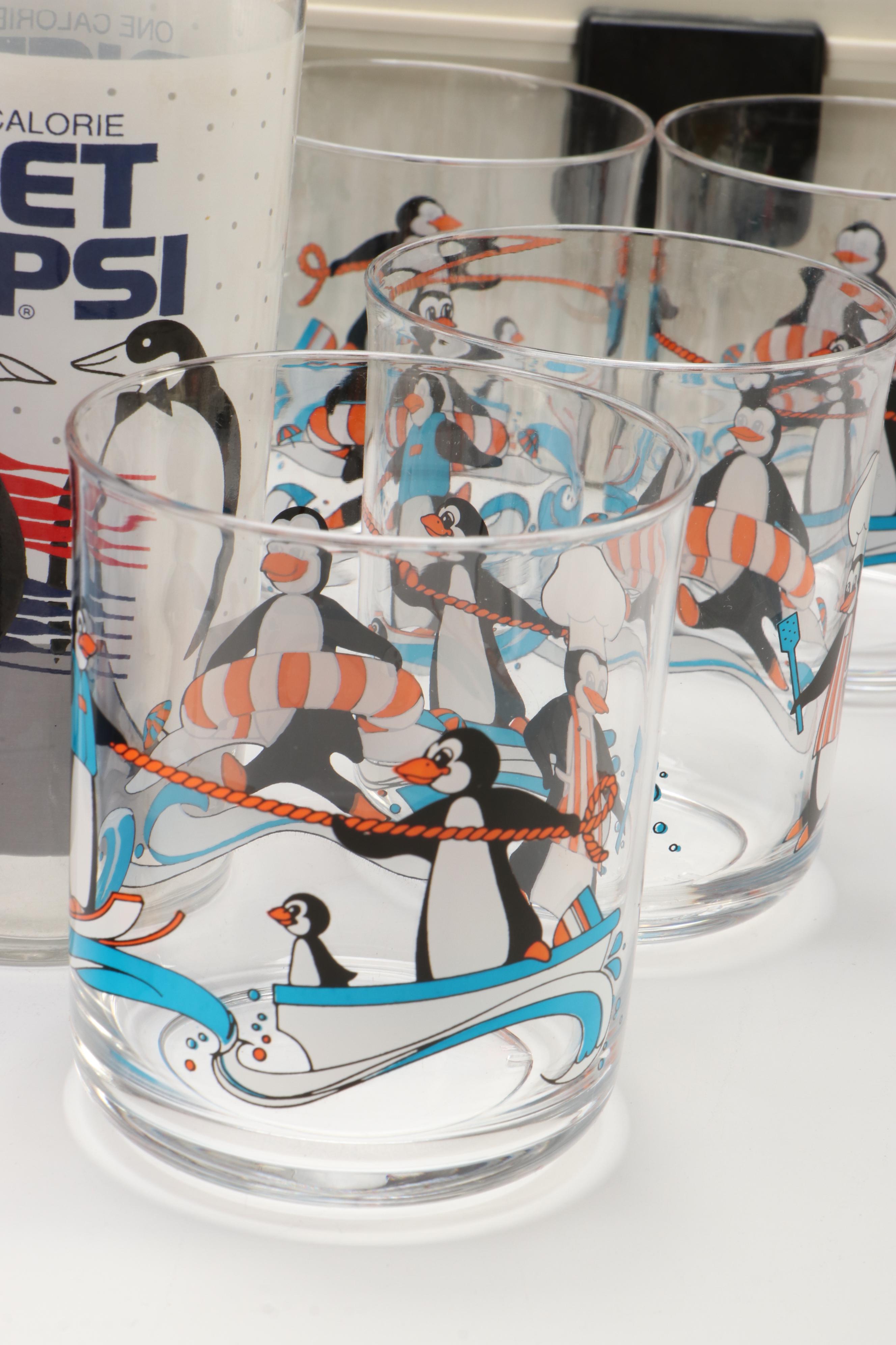 Pepsi Memorabilia and Penguin-Themed Jars, Glasses and Candles