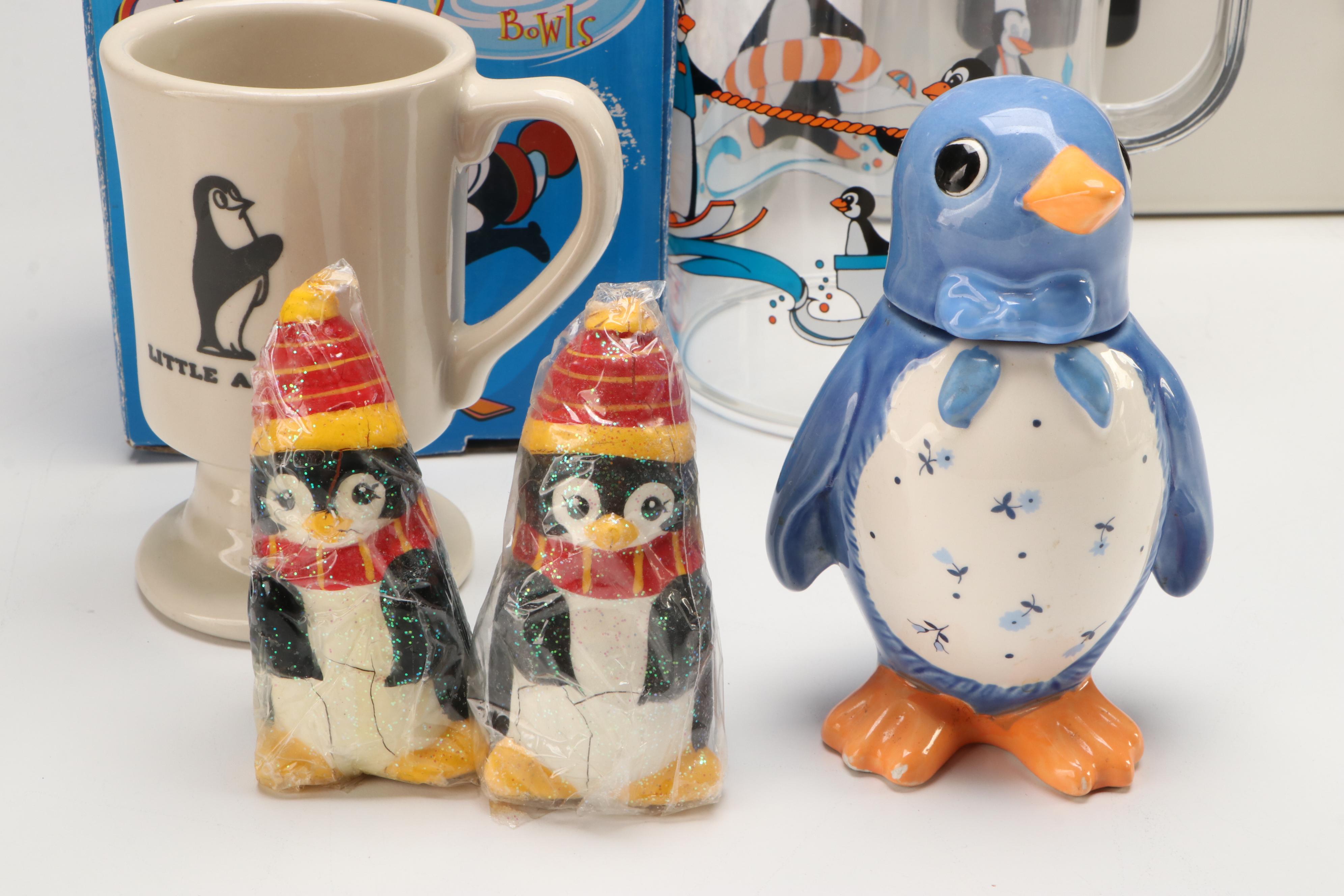 Pepsi Memorabilia and Penguin-Themed Jars, Glasses and Candles