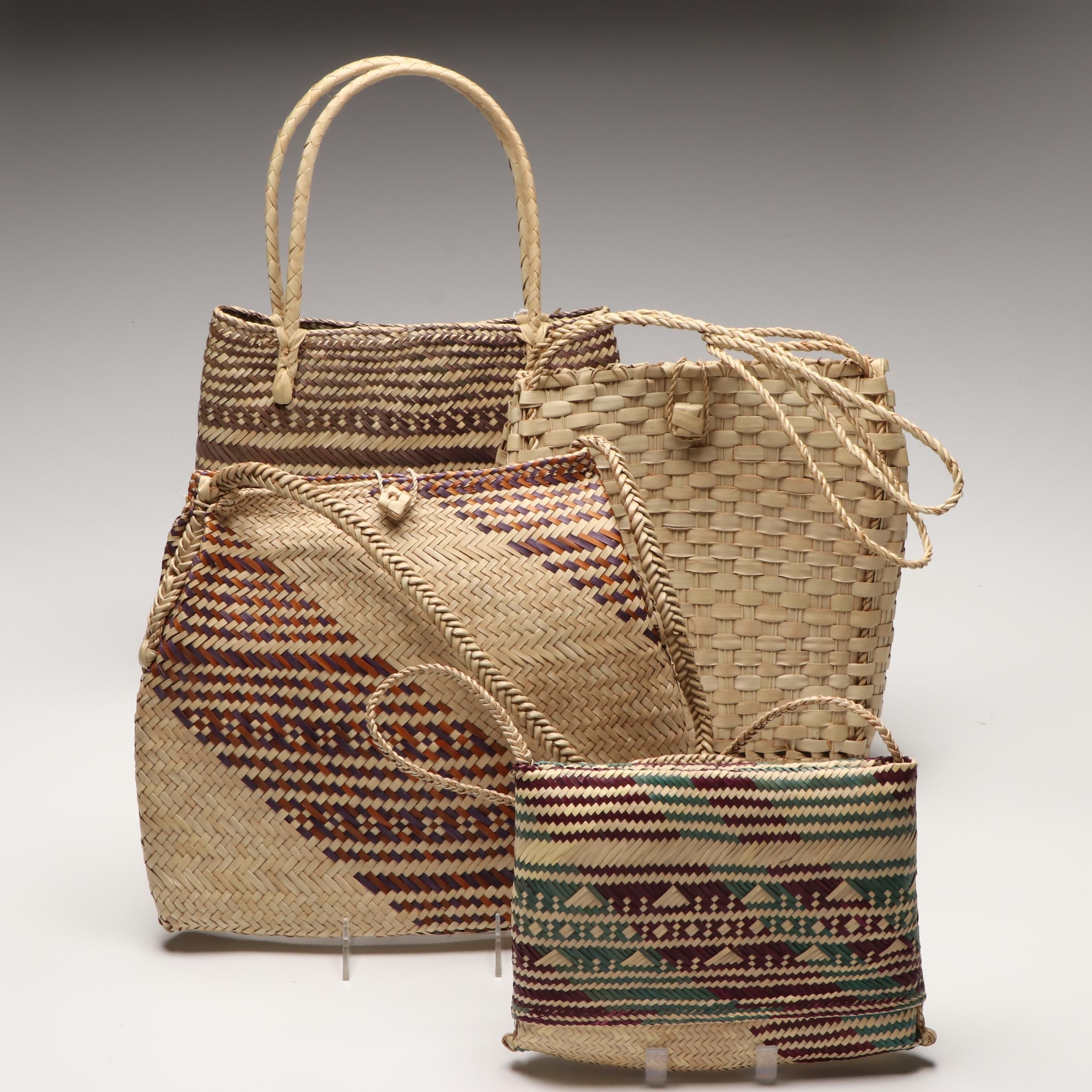 Mozambican Handwoven Palm Handbags