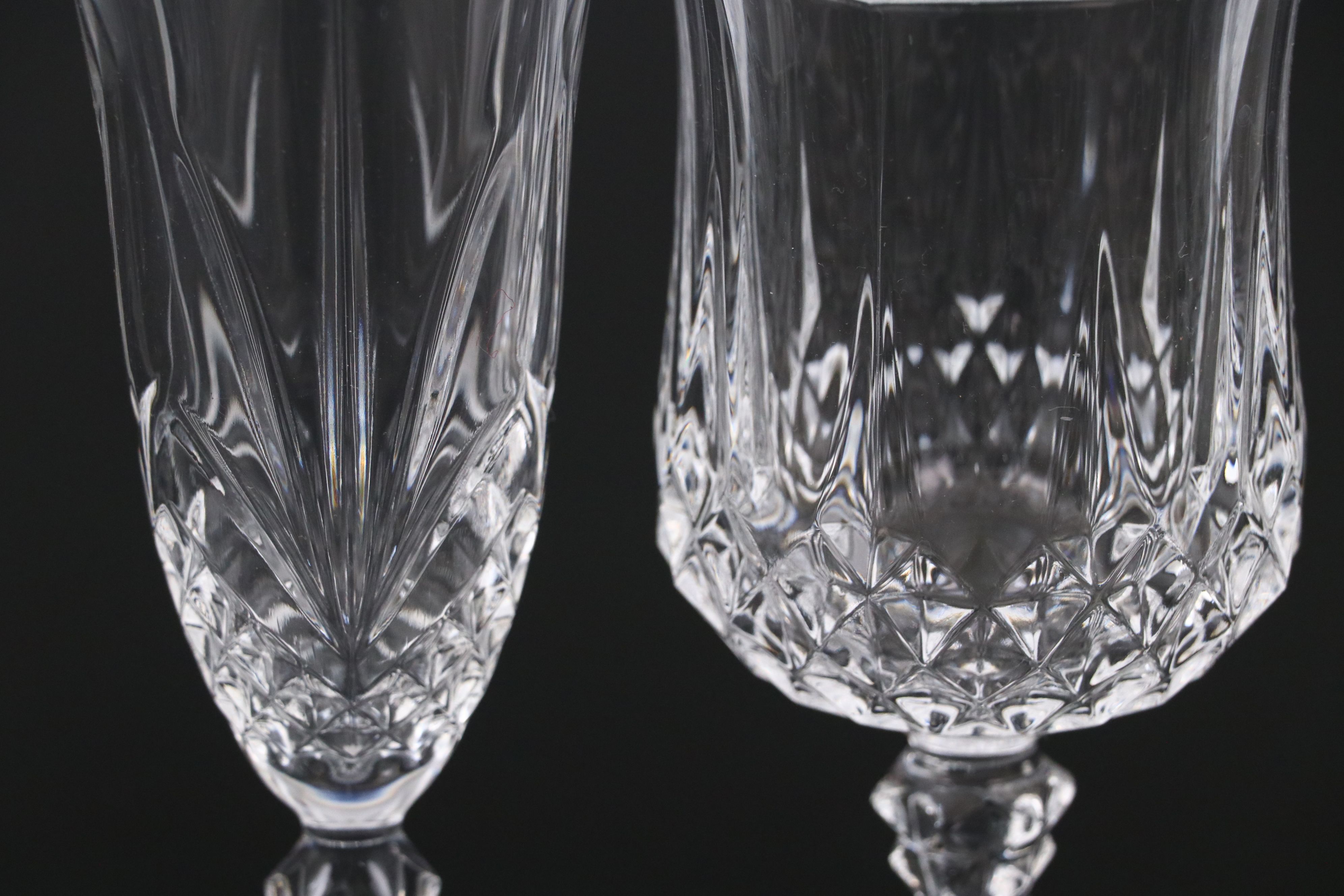 Cristal de Flandre "Salzburg" Old Fashioned Glasses with Other Crystal Stemware