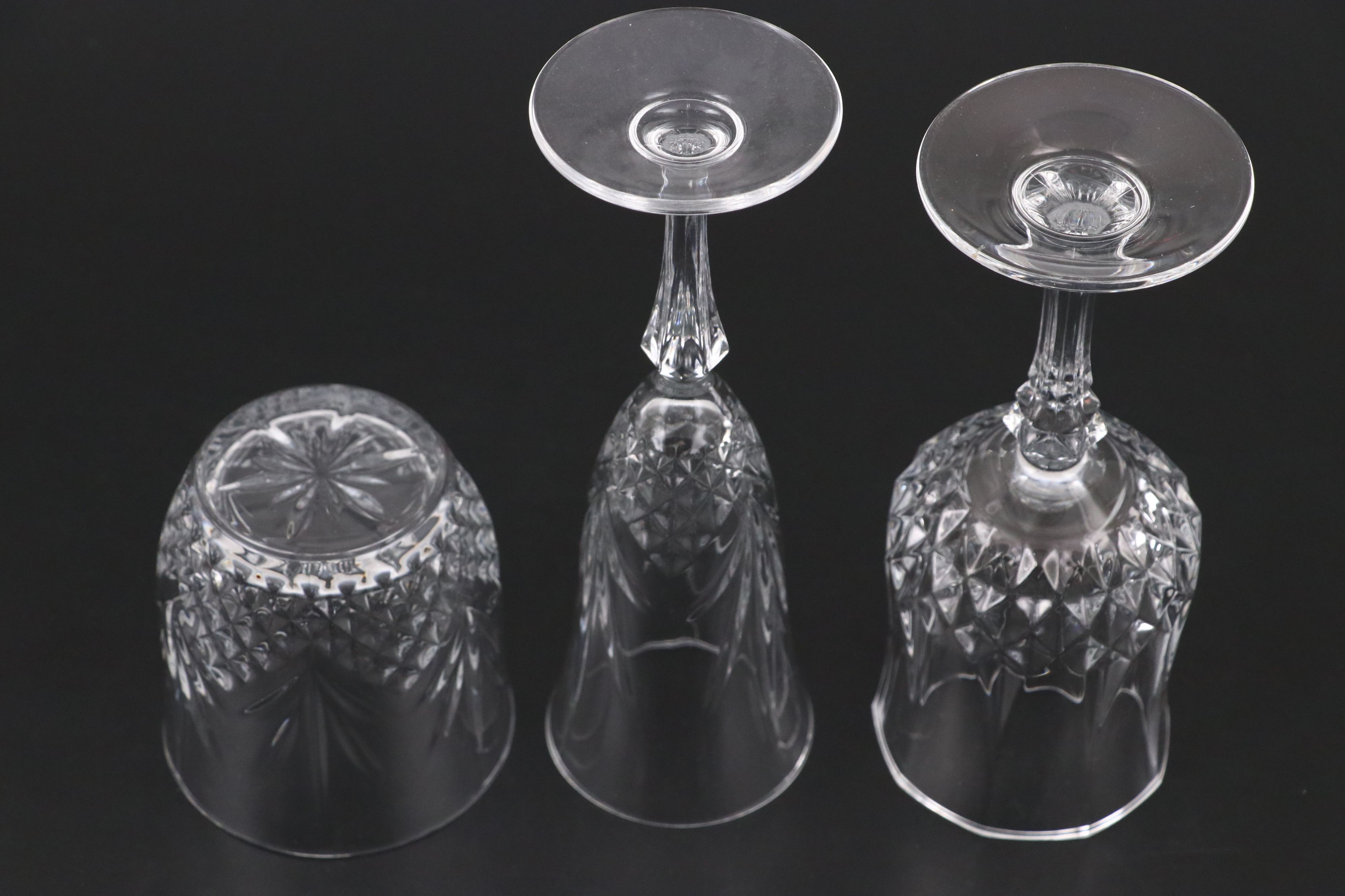 Cristal de Flandre "Salzburg" Old Fashioned Glasses with Other Crystal Stemware