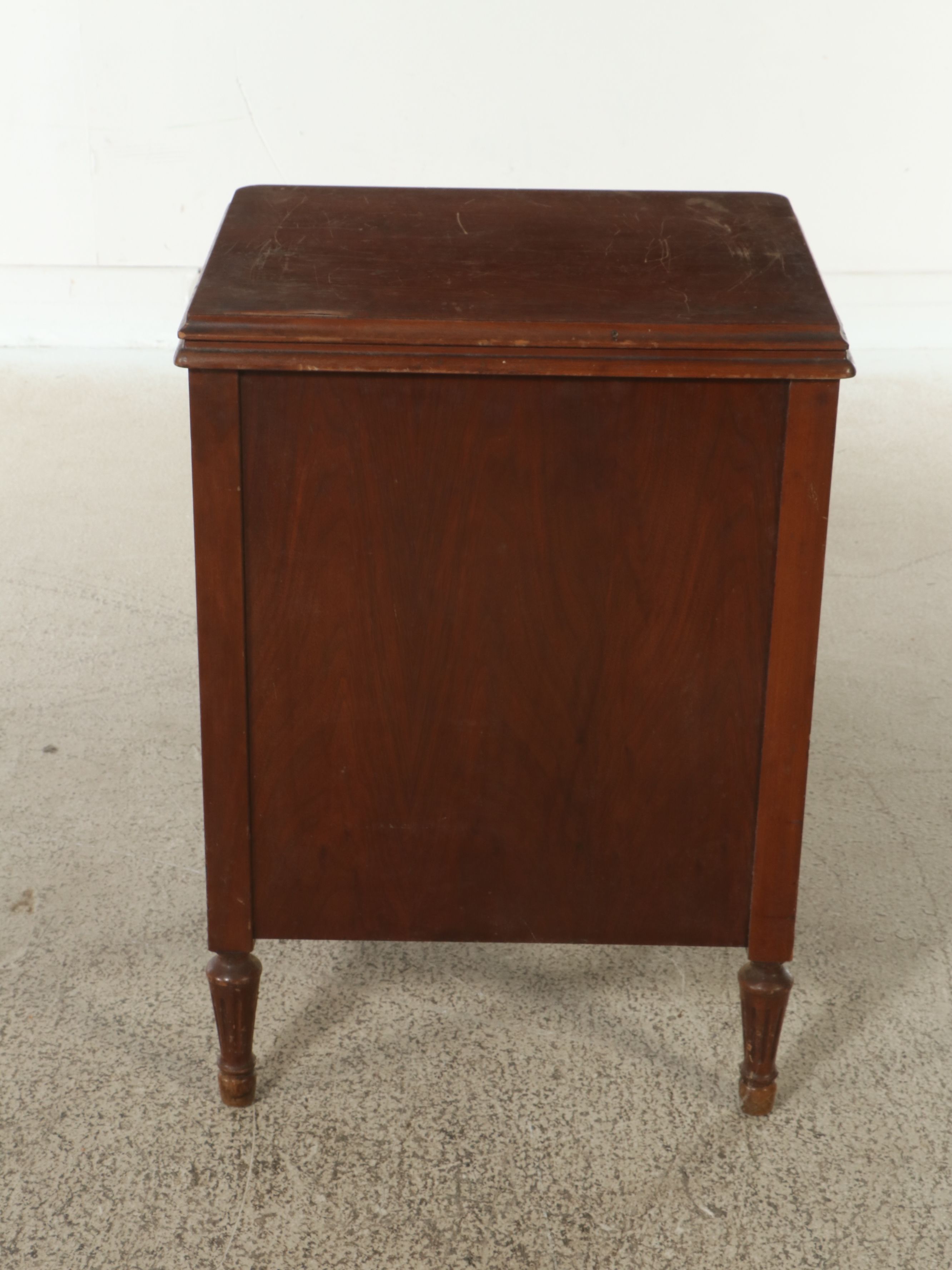 White Rotary Sewing Machine in Wood Cabinet, Early 20th Century