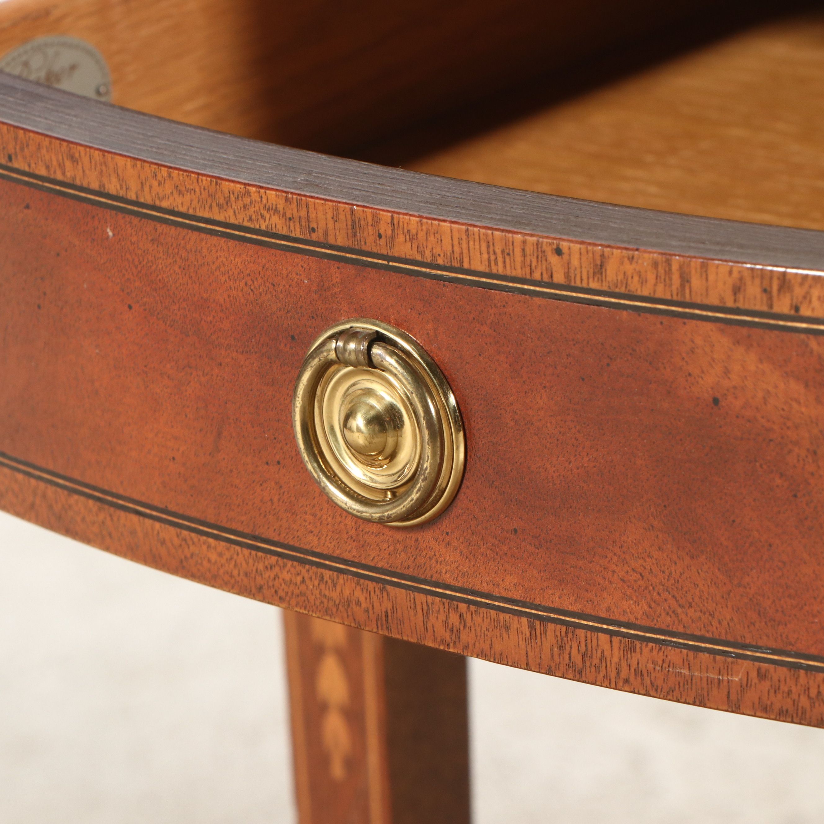 Baker Furniture Federal Style Inlaid Mahogany Pembroke Table