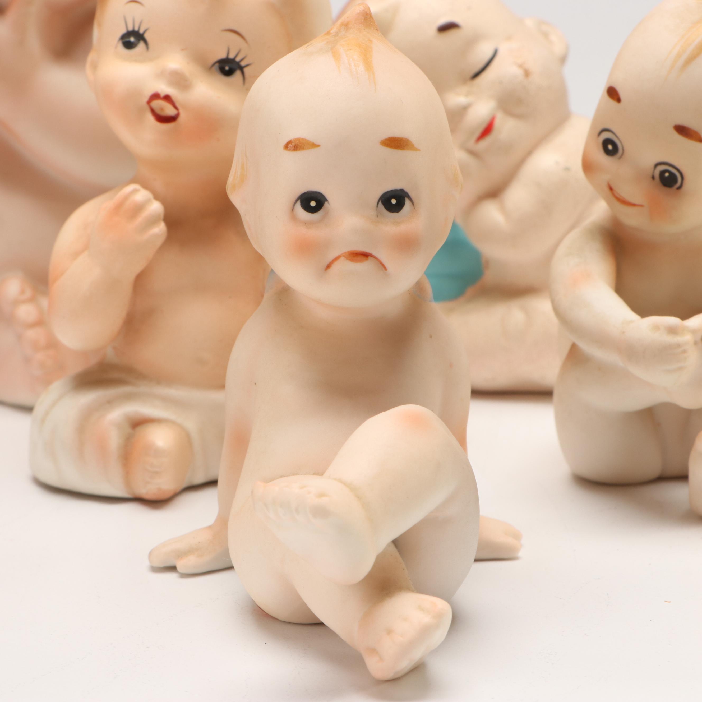 Lefton, Napco with Other Porcelain Baby Figurines, Mid to Late 20th Century