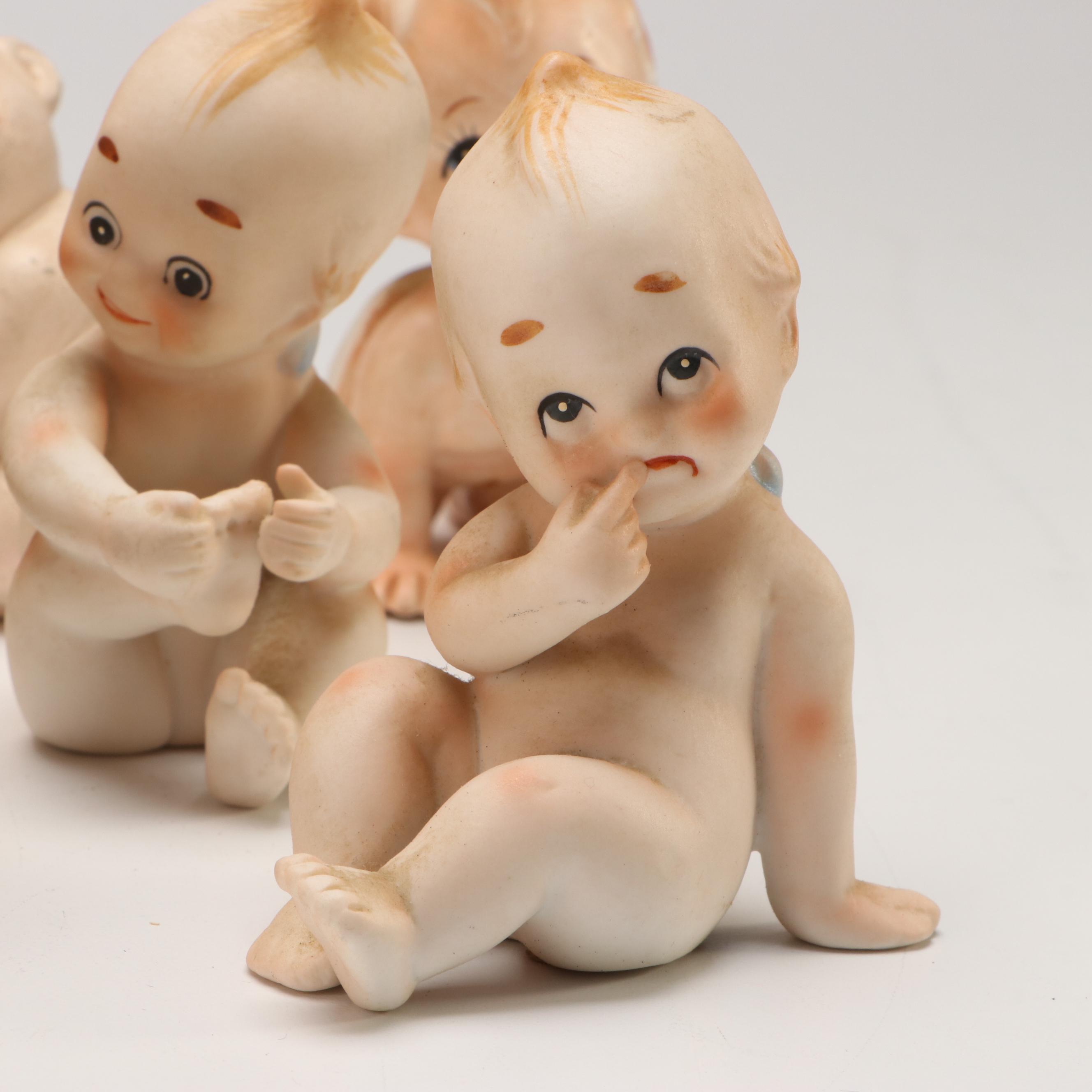 Lefton, Napco with Other Porcelain Baby Figurines, Mid to Late 20th Century