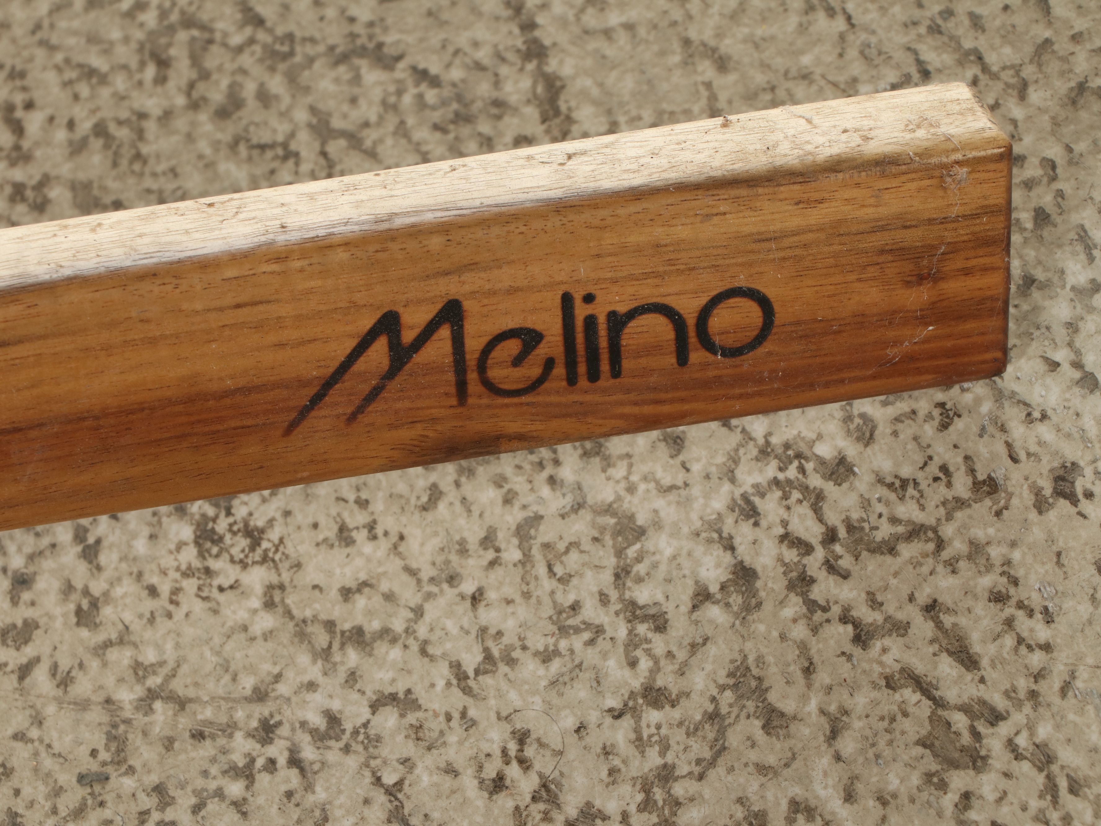 Melino Acacia Wood Longback Folding Chairs with Accent Table, 21st C.