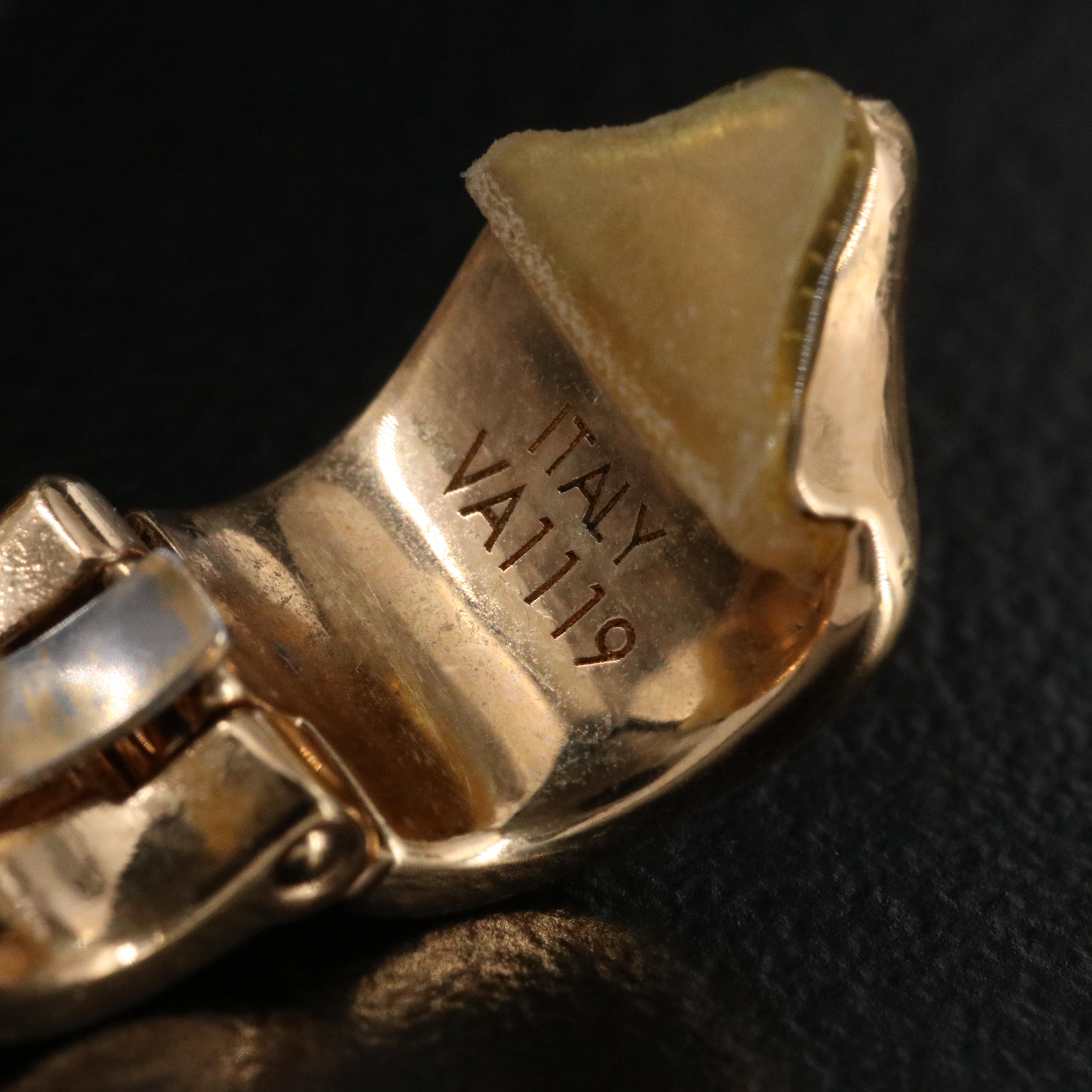 Louis Vuitton Nanogram Huggie Clip Earrings