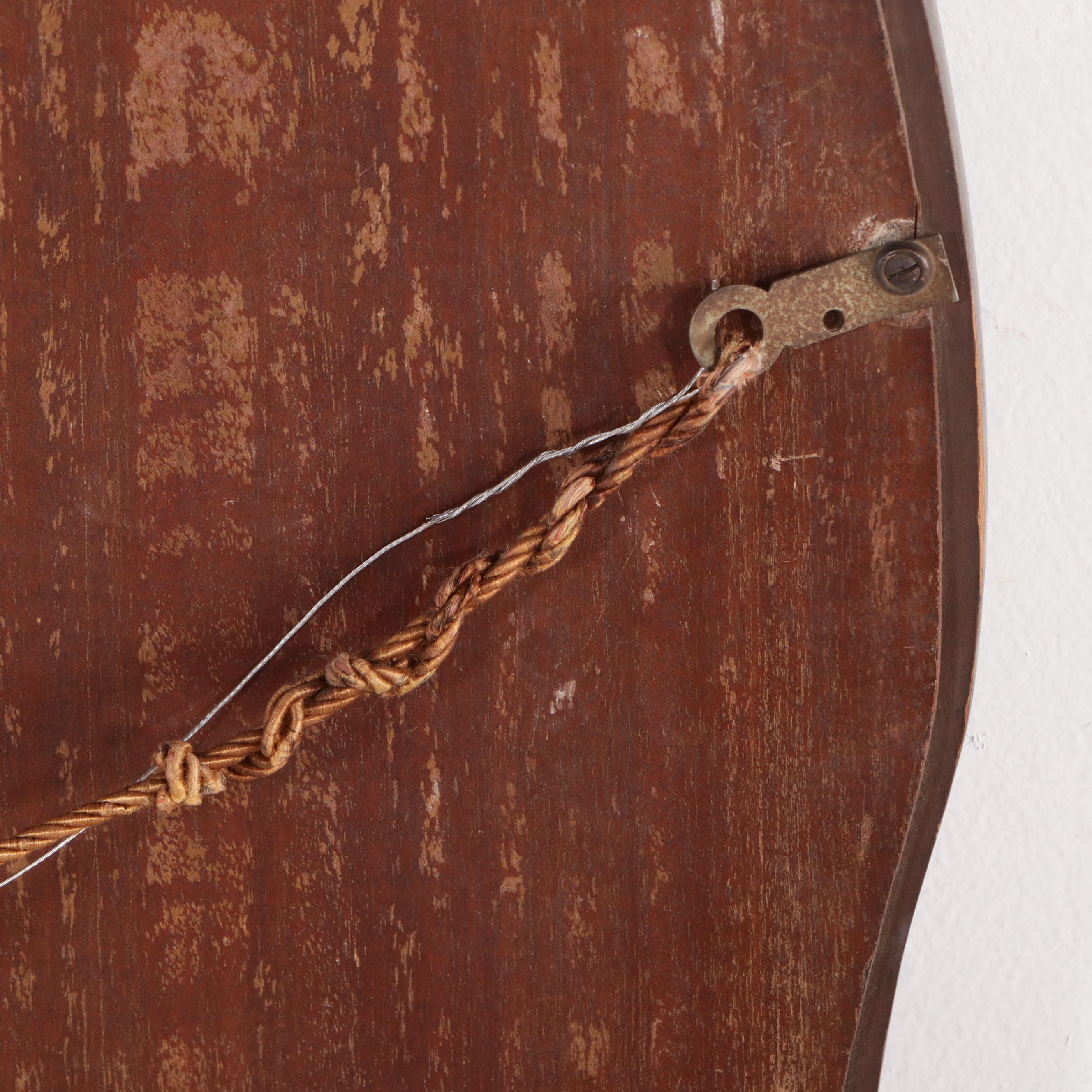 Hepplewhite Style Walnut Finish Shield Shaped Wall Mirror, Early 20th Century