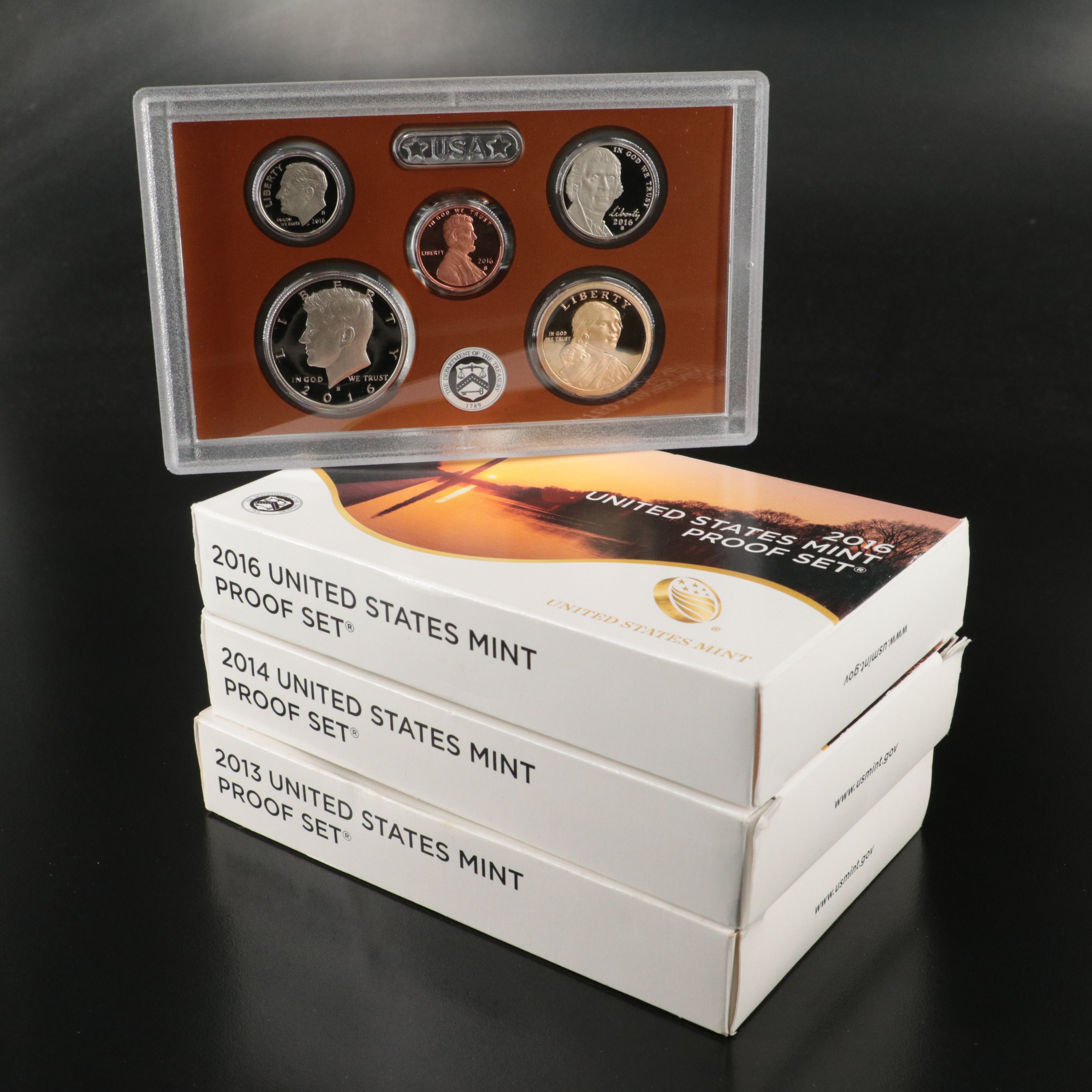 Three Different Modern U. S. Proof Sets