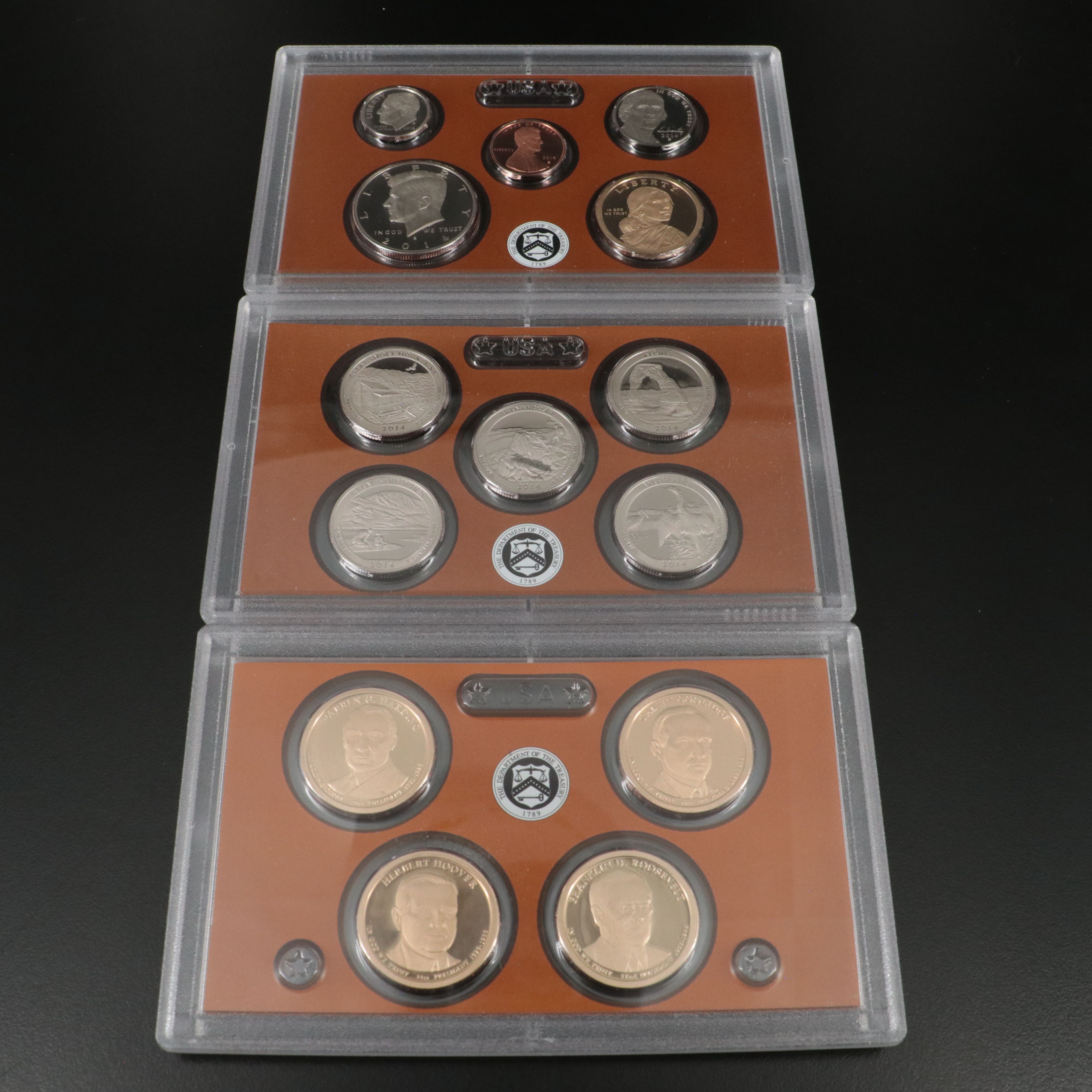 Three Different Modern U. S. Proof Sets