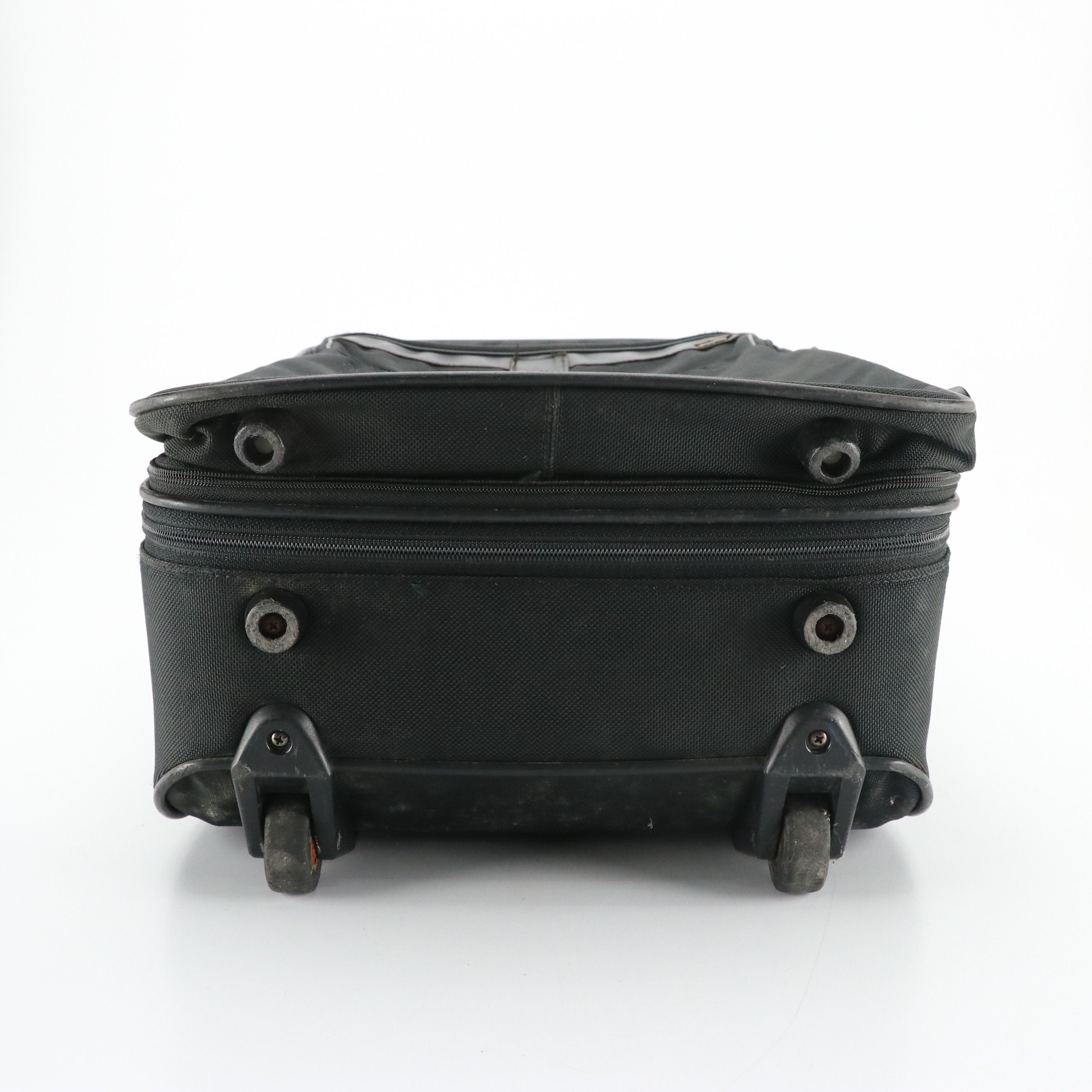 Hartmann Black Nylon Carry-On Luggage and Rolling Garment Bag