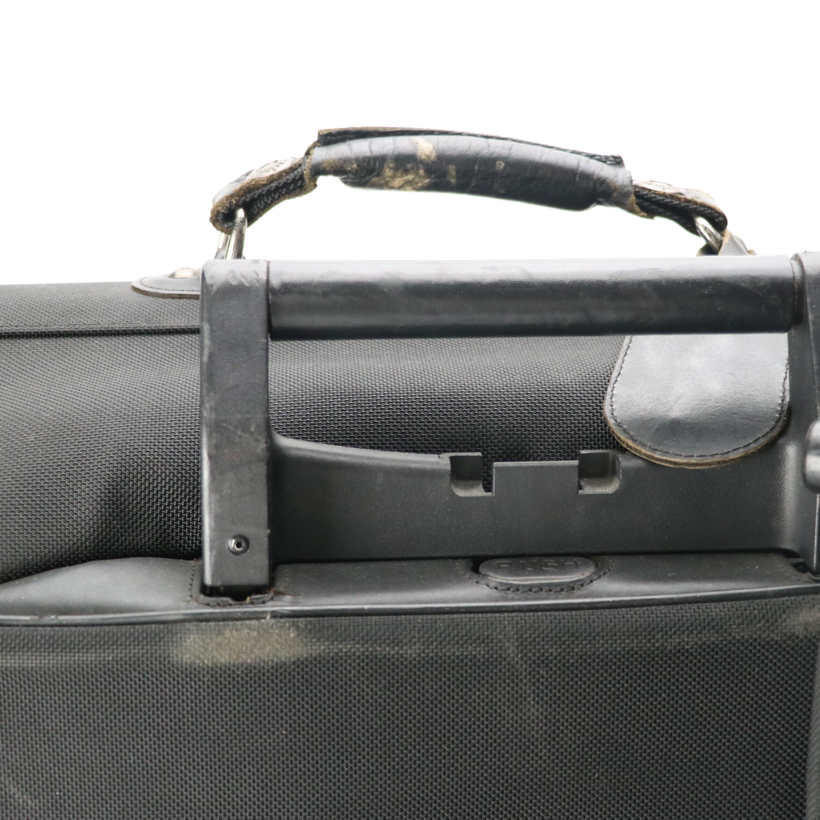 Hartmann Black Nylon Carry-On Luggage and Rolling Garment Bag