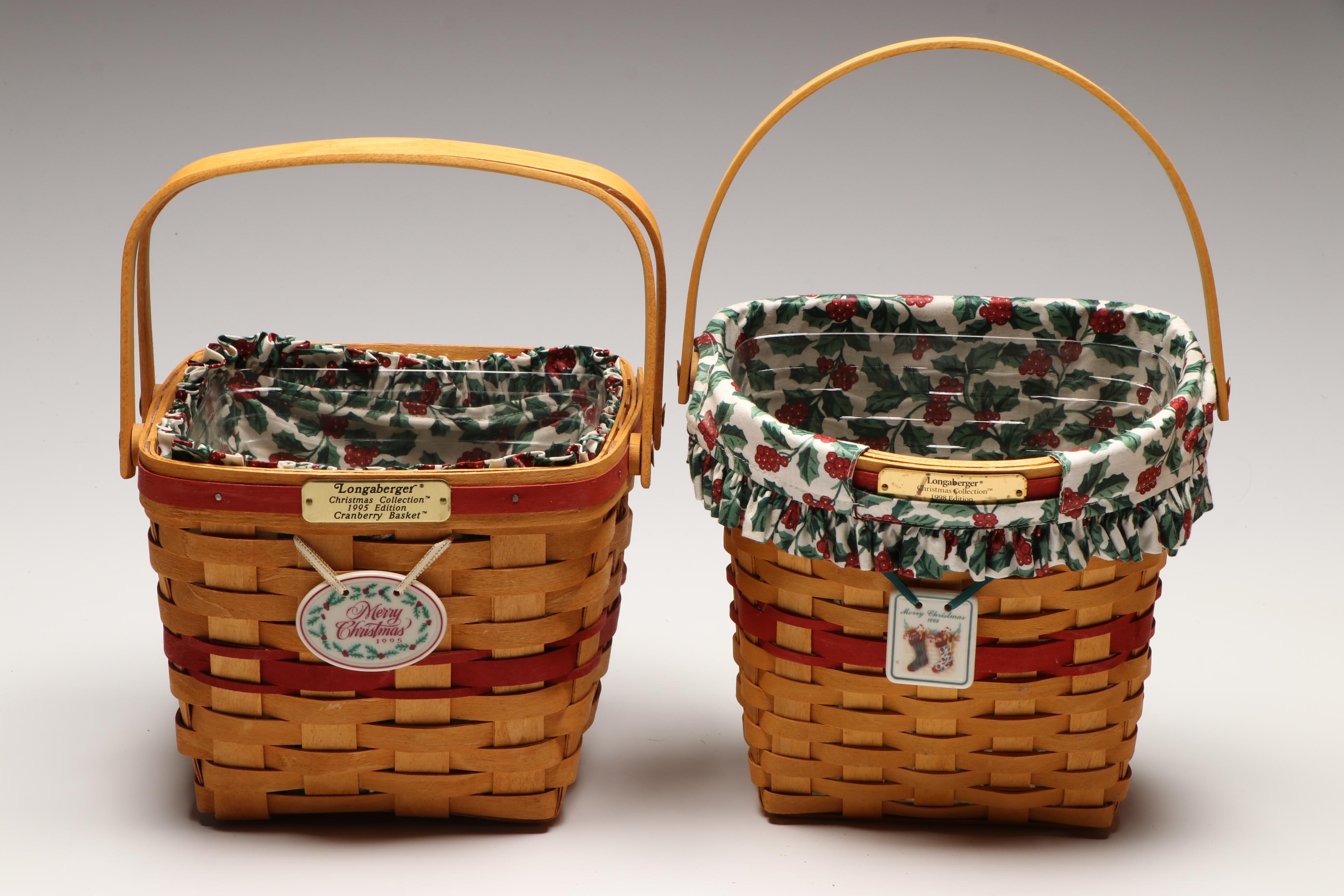 Vintage Longaberger "Shining Star," "Caroling," and More Seasonal Baskets