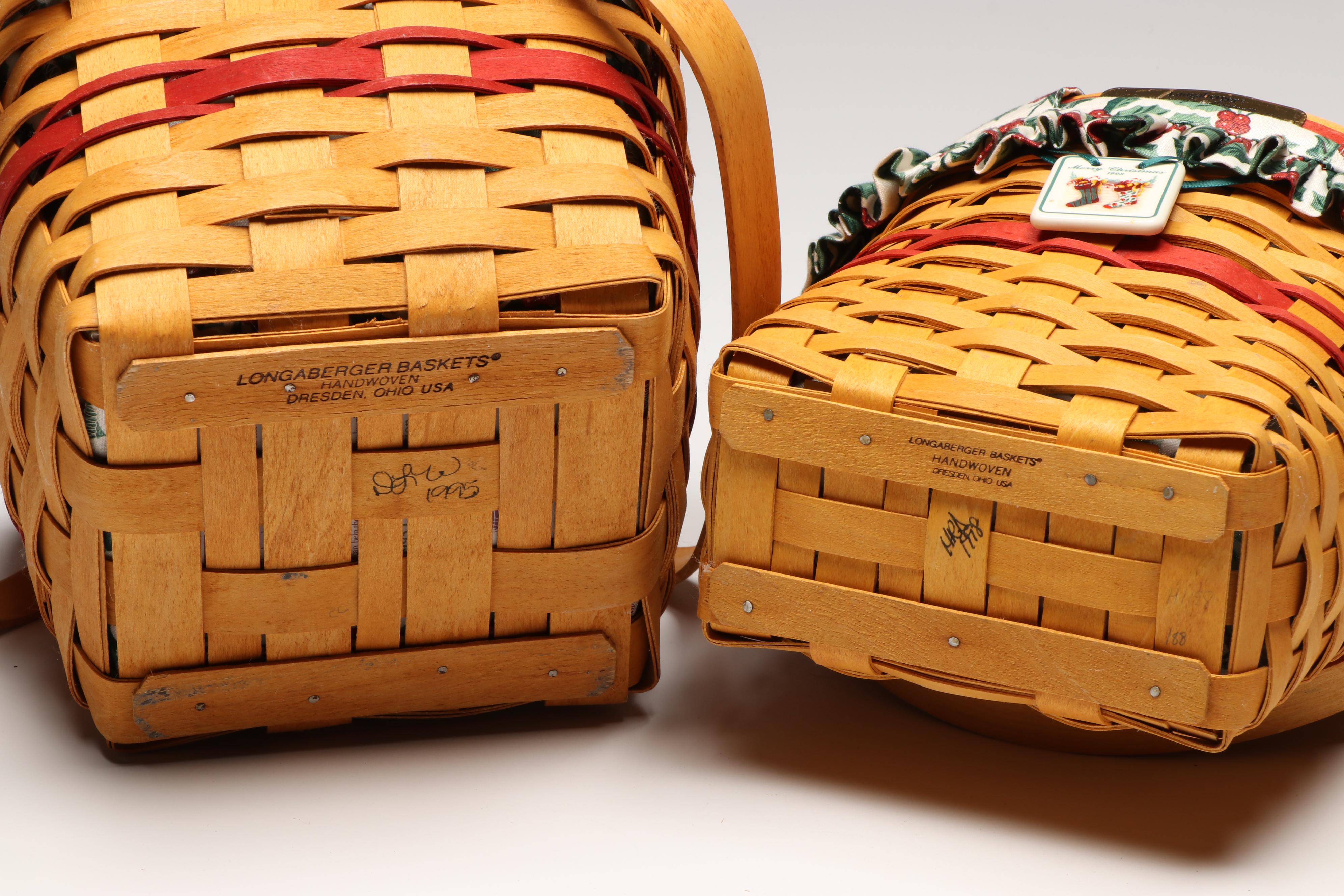 Vintage Longaberger "Shining Star," "Caroling," and More Seasonal Baskets